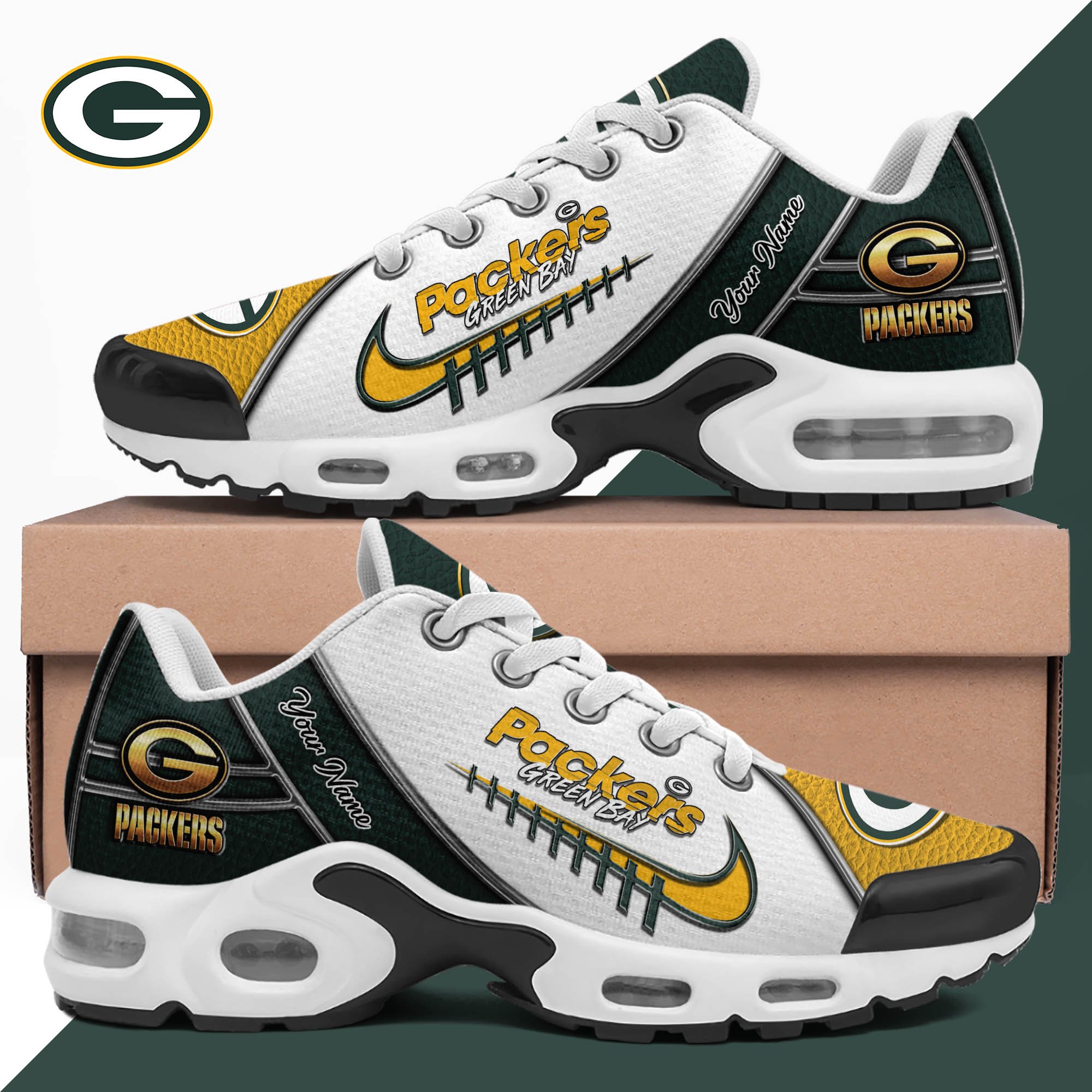 Green Bay Packers TN Shoes 2025 Version Custom Your Name, Football Team Shoes 516