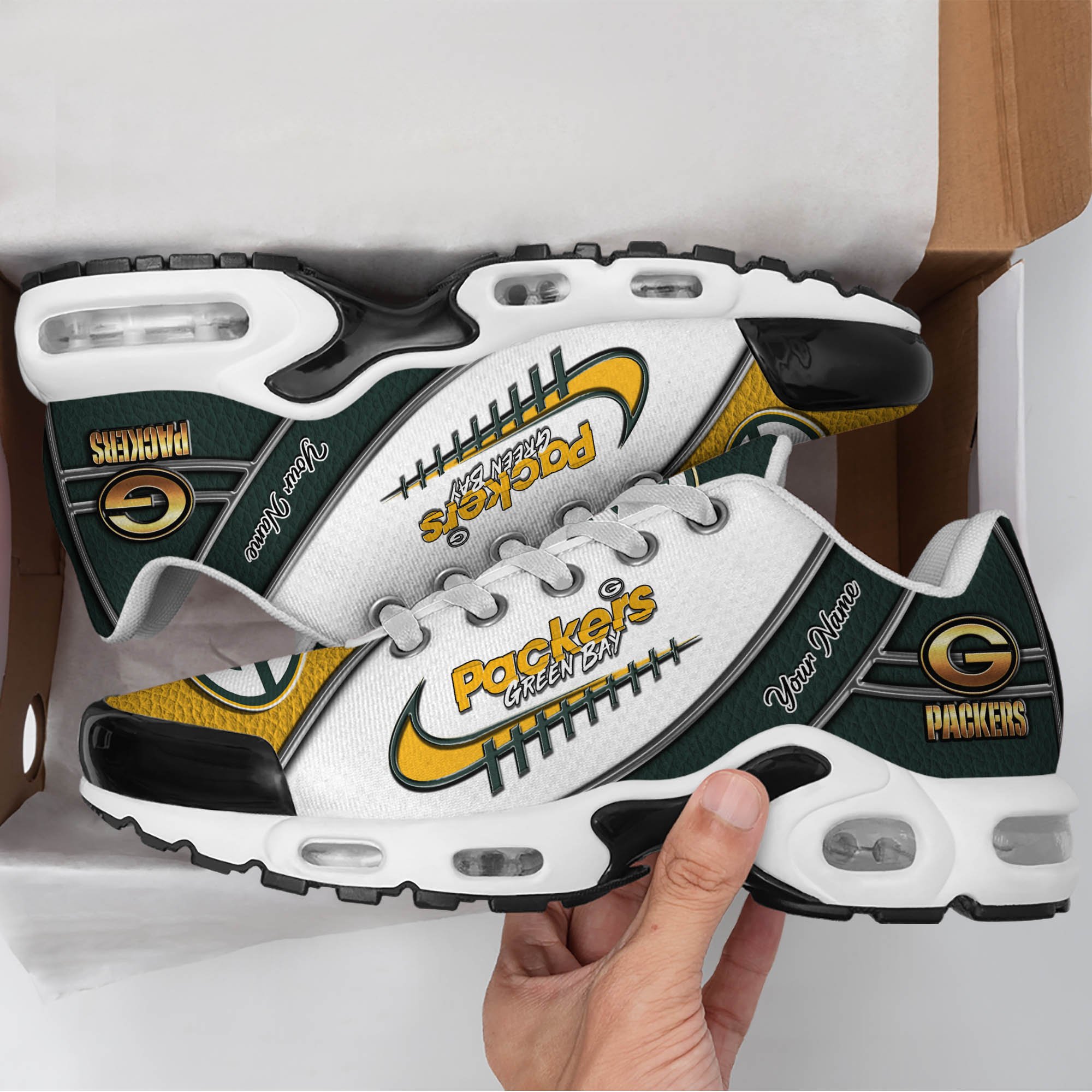 Green Bay Packers TN Shoes 2025 Version Custom Your Name, Football Team Shoes 516