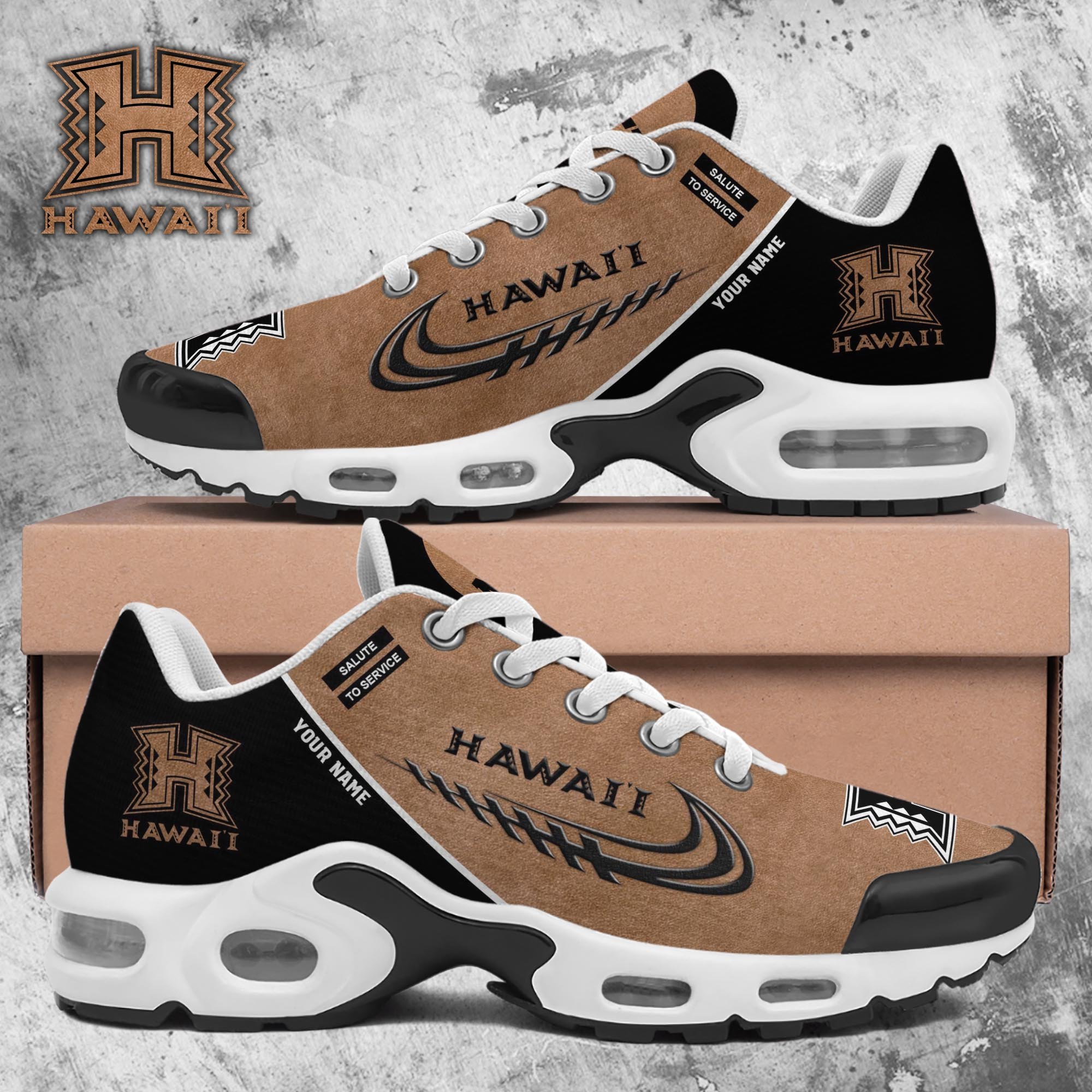 Hawaii Rainbow Warriors TN Shoes 2025 Version Custom Name, Shoes For Football Fans, Fan Gifts PH637