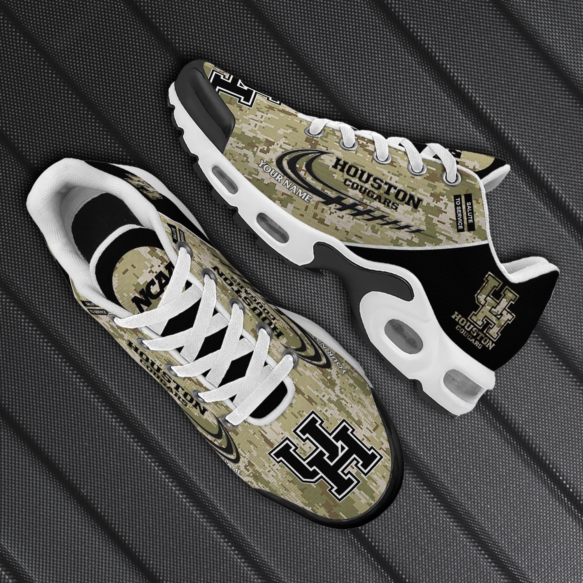 Houston Cougars TN Shoes 2025 Version Custom Name, Camouflage Shoes, Gifts For Football Lovers PH636