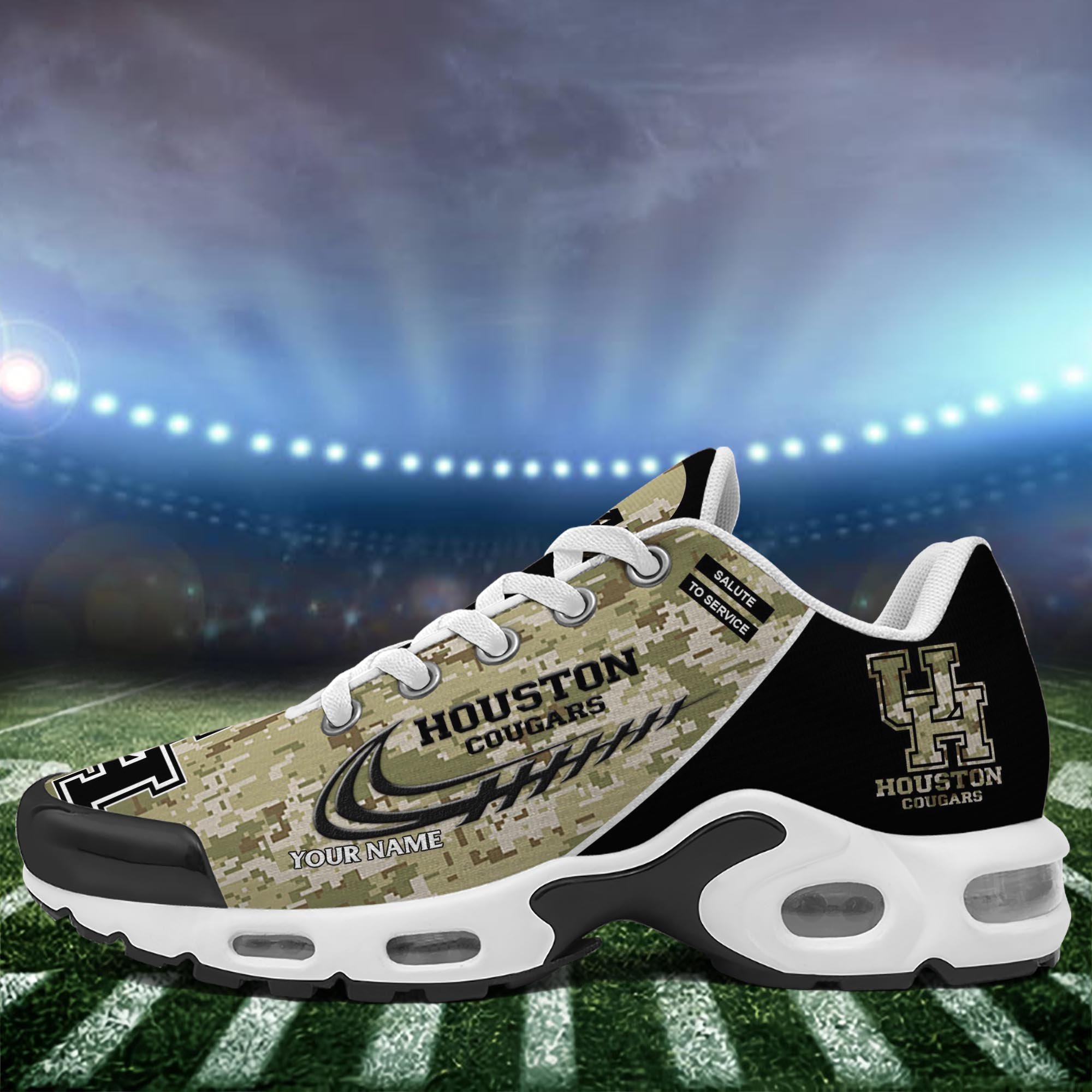 Houston Cougars TN Shoes 2025 Version Custom Name, Camouflage Shoes, Gifts For Football Lovers PH636
