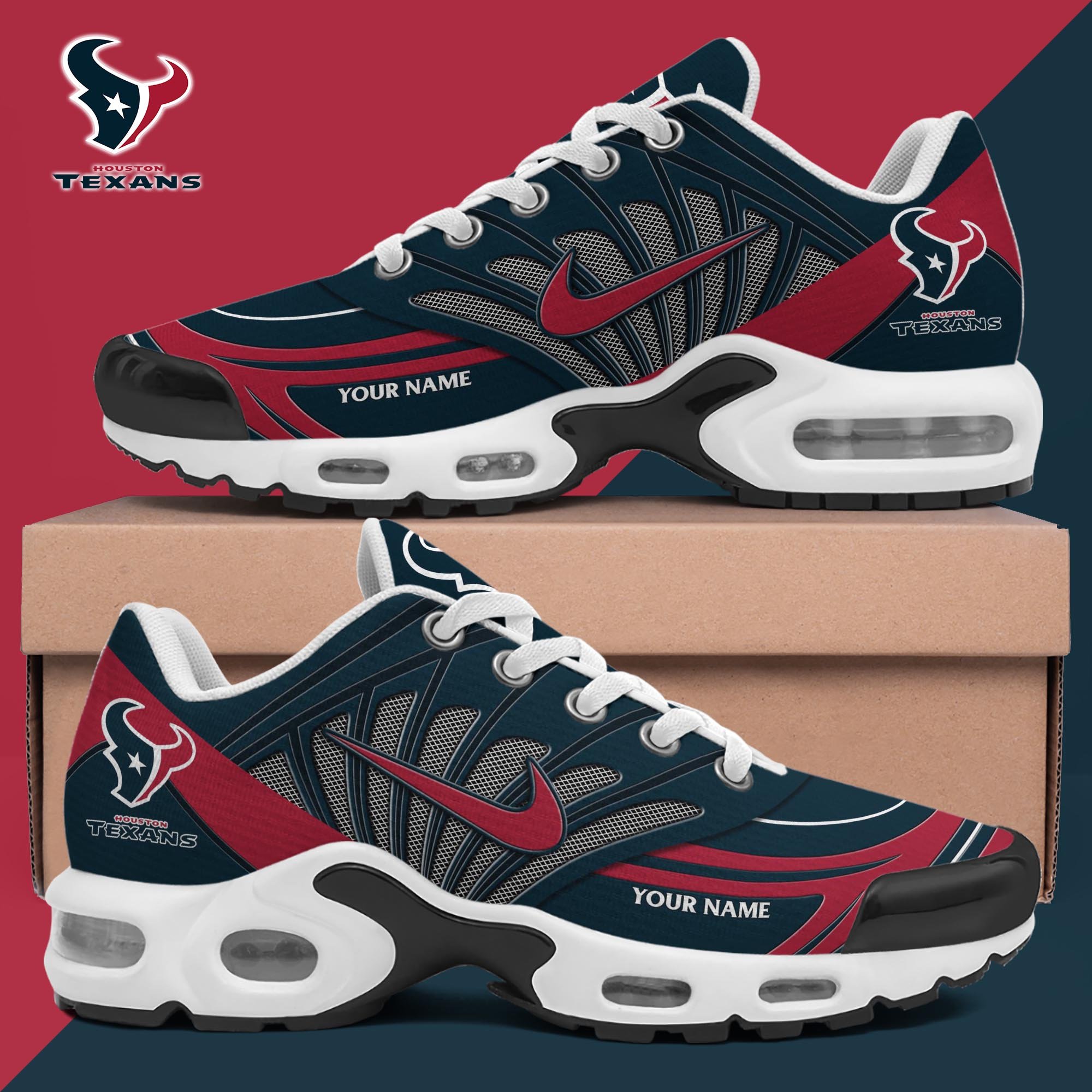 Houston Texans TN Shoes 2025 Version Custom Name 919