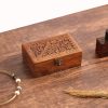 Engraved Mini Wooden Trinket Box