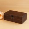 Retro Wooden Clamshell Box: Jewelry & Desk Organizer