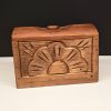 Hand Carved Wooden Keepsake Box