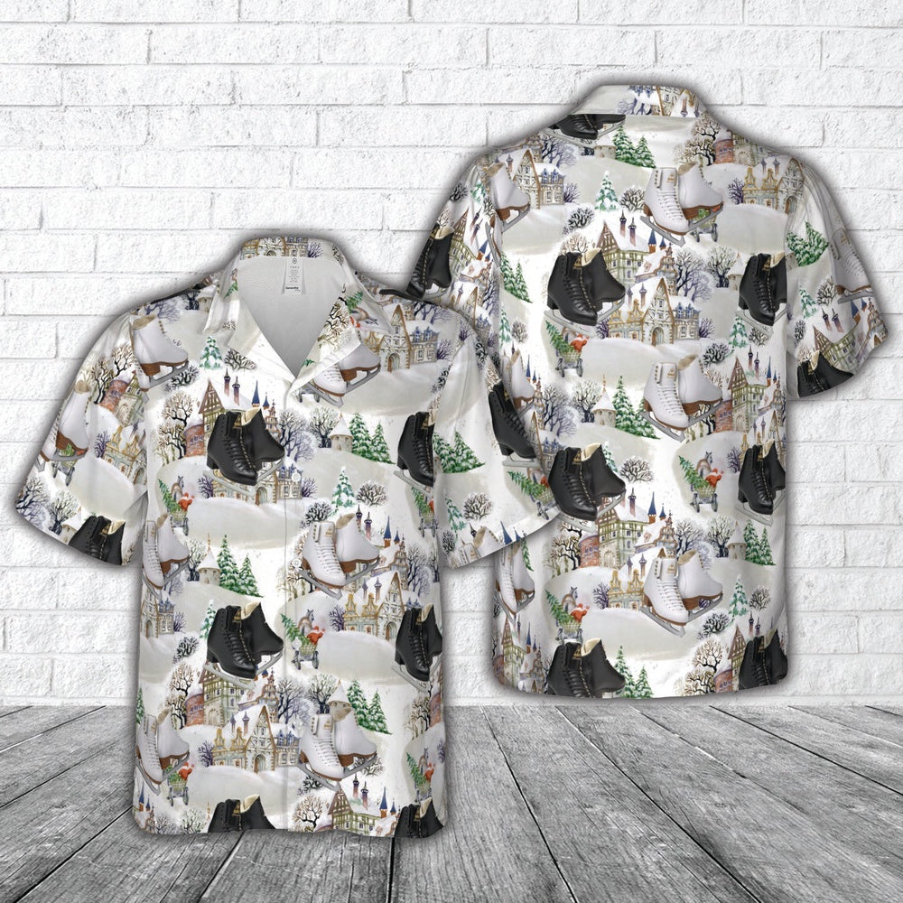 Jackson Ultima Freestyle Series Ice Skates Christmas Hawaiian Shirt, Xmas Hawaiian Shirts, Christmas Aloha Shirts