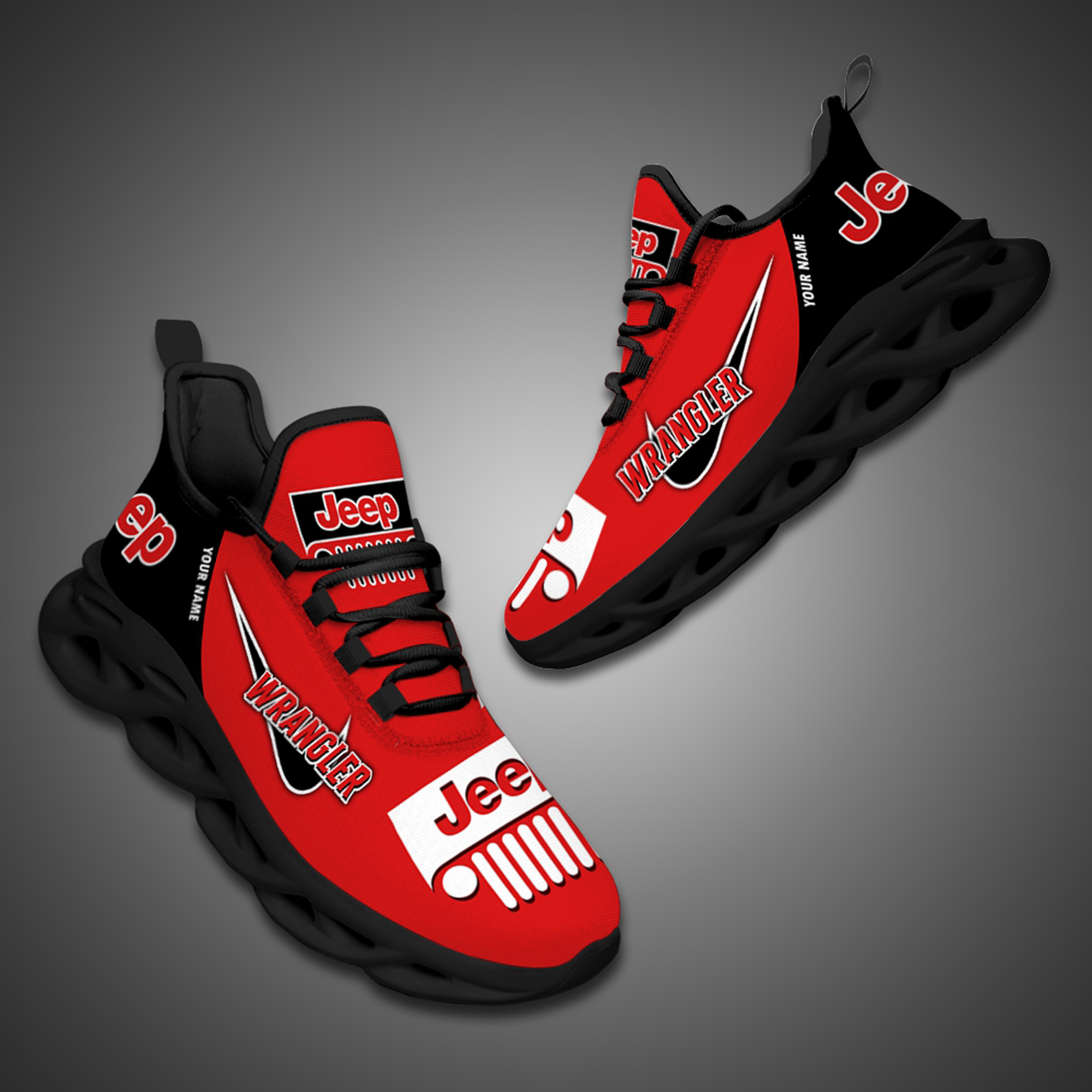 Jeep Custom Name Design Max Soul Sneakers VS11