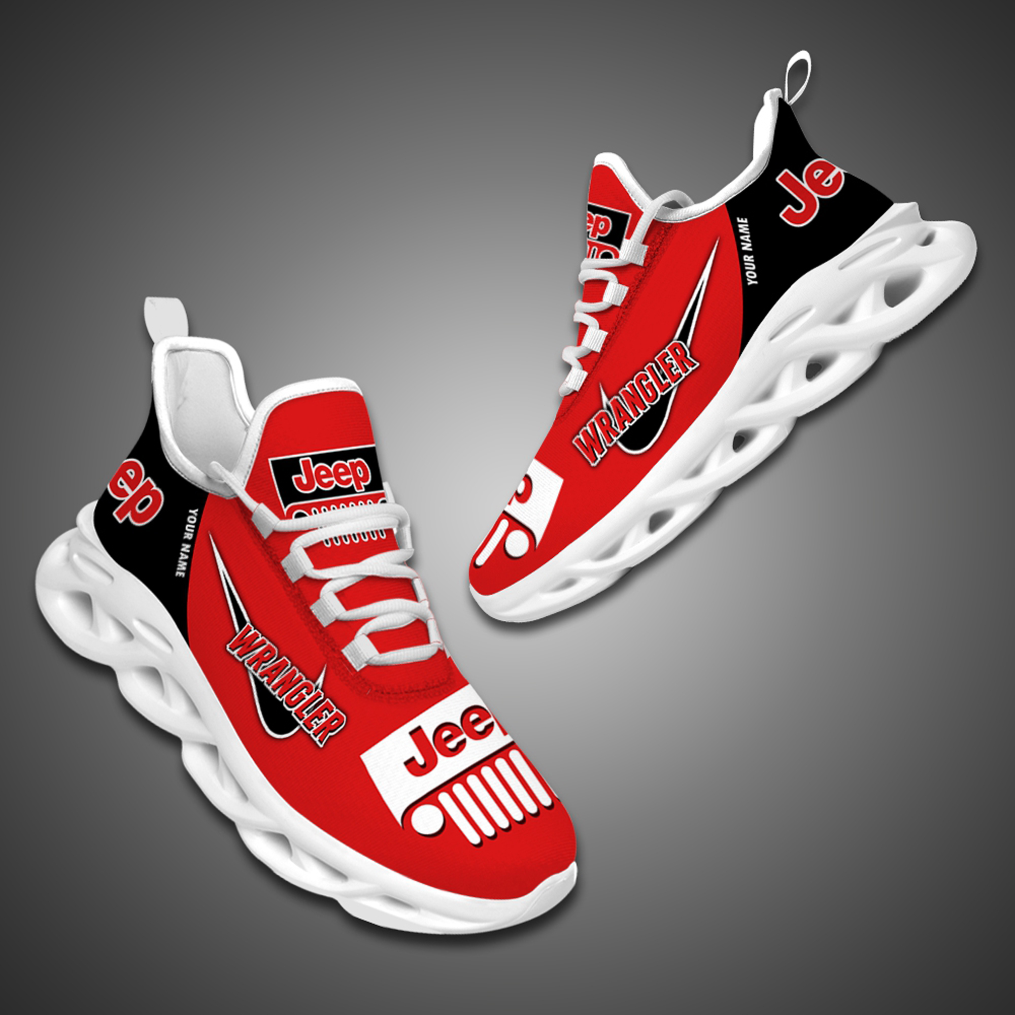 Jeep Custom Name Design Max Soul Sneakers VS11