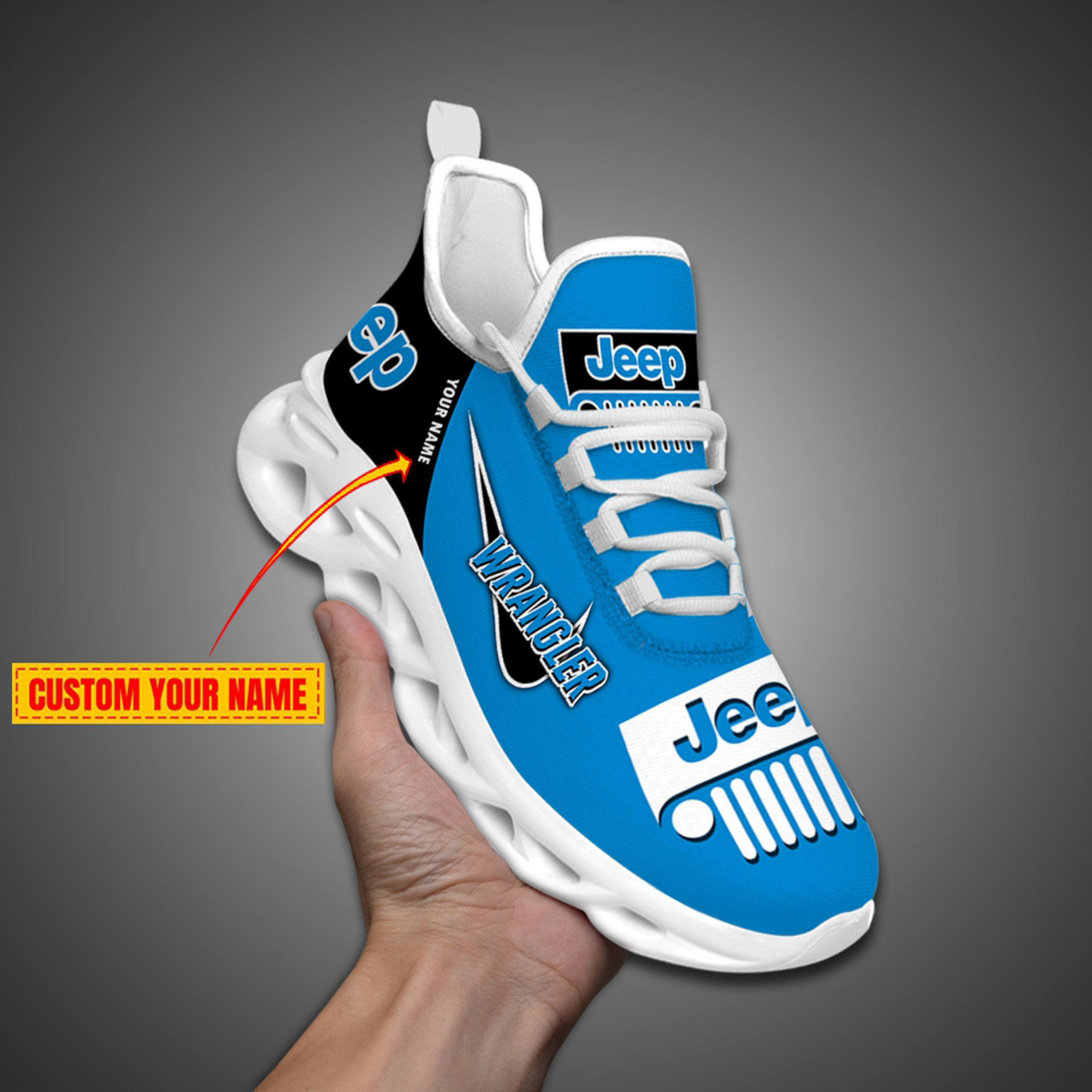 Jeep Custom Name Design Max Soul Sneakers VS11