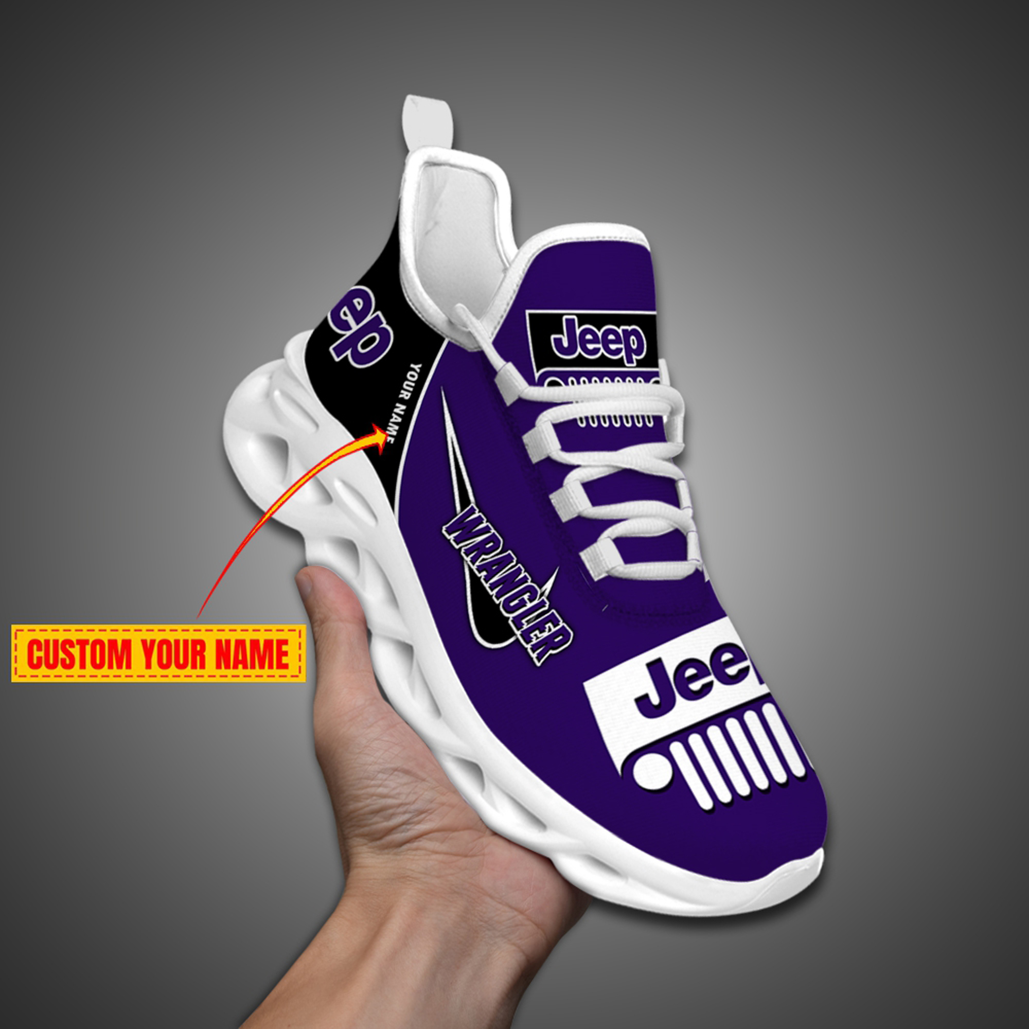 Jeep Custom Name Design Max Soul Sneakers VS11