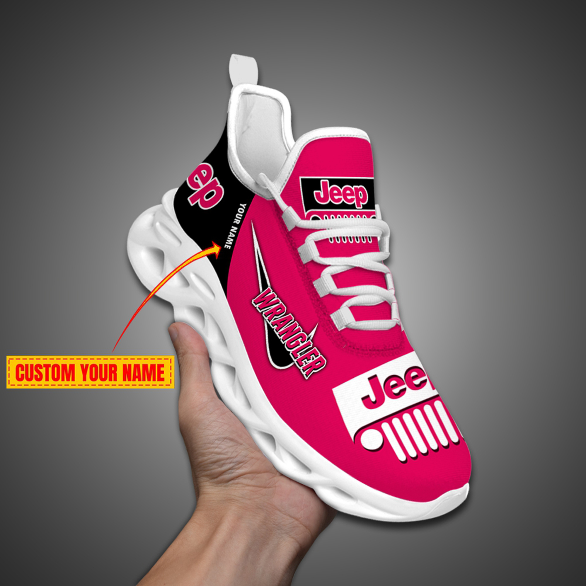 Jeep Custom Name Design Max Soul Sneakers VS11
