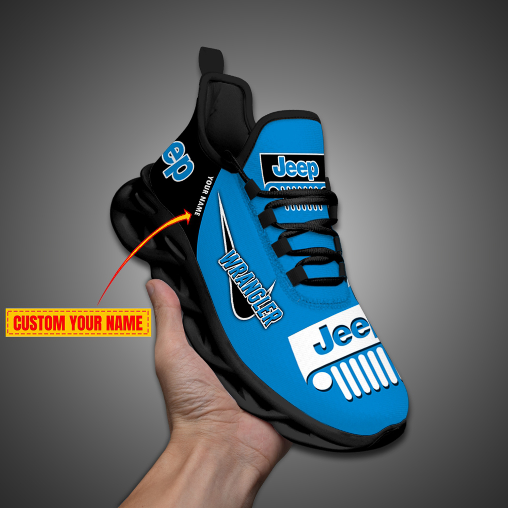 Jeep Custom Name Design Max Soul Sneakers VS11