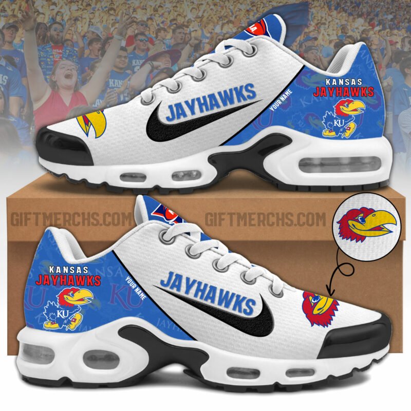 Kansas Jayhawks TN Shoes 2025 Version Custom Name, Shoes For Sport Fan, Sport Gifts PH270