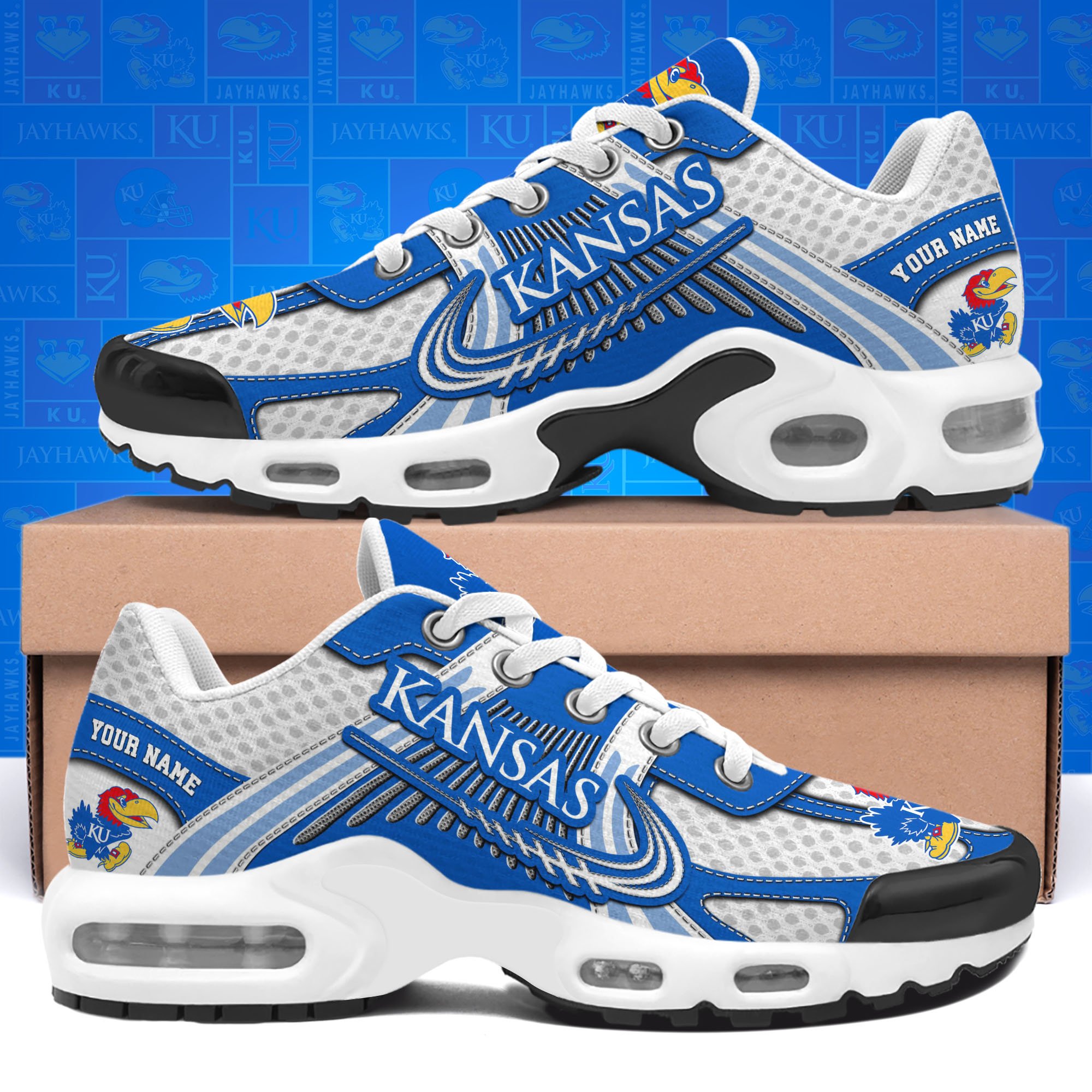 Kansas Jayhawks TN Shoes Custom Your Name, Sport Shoes 