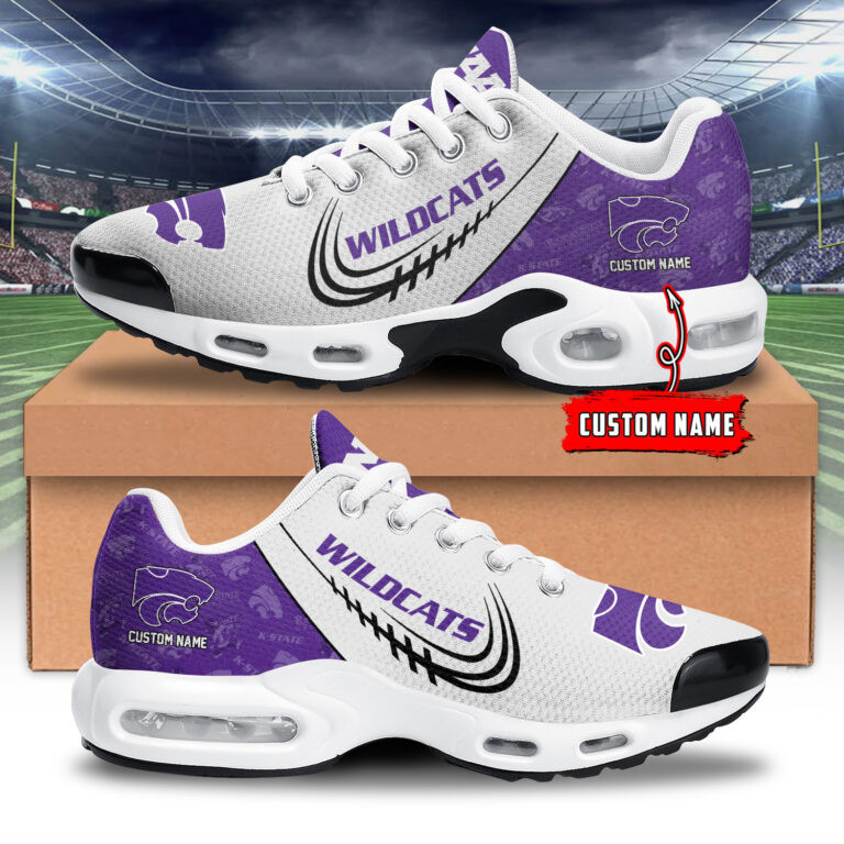 Kansas State Wildcats Personalized Name Team Logo Mix Colors Stitch Line TN Air Max Shoes Air Cushion Sneakers