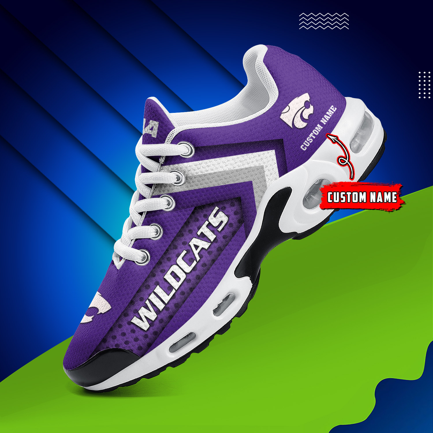 Kansas State Wildcats TN Air Max Plus Shoes Sneakers For Men And Women