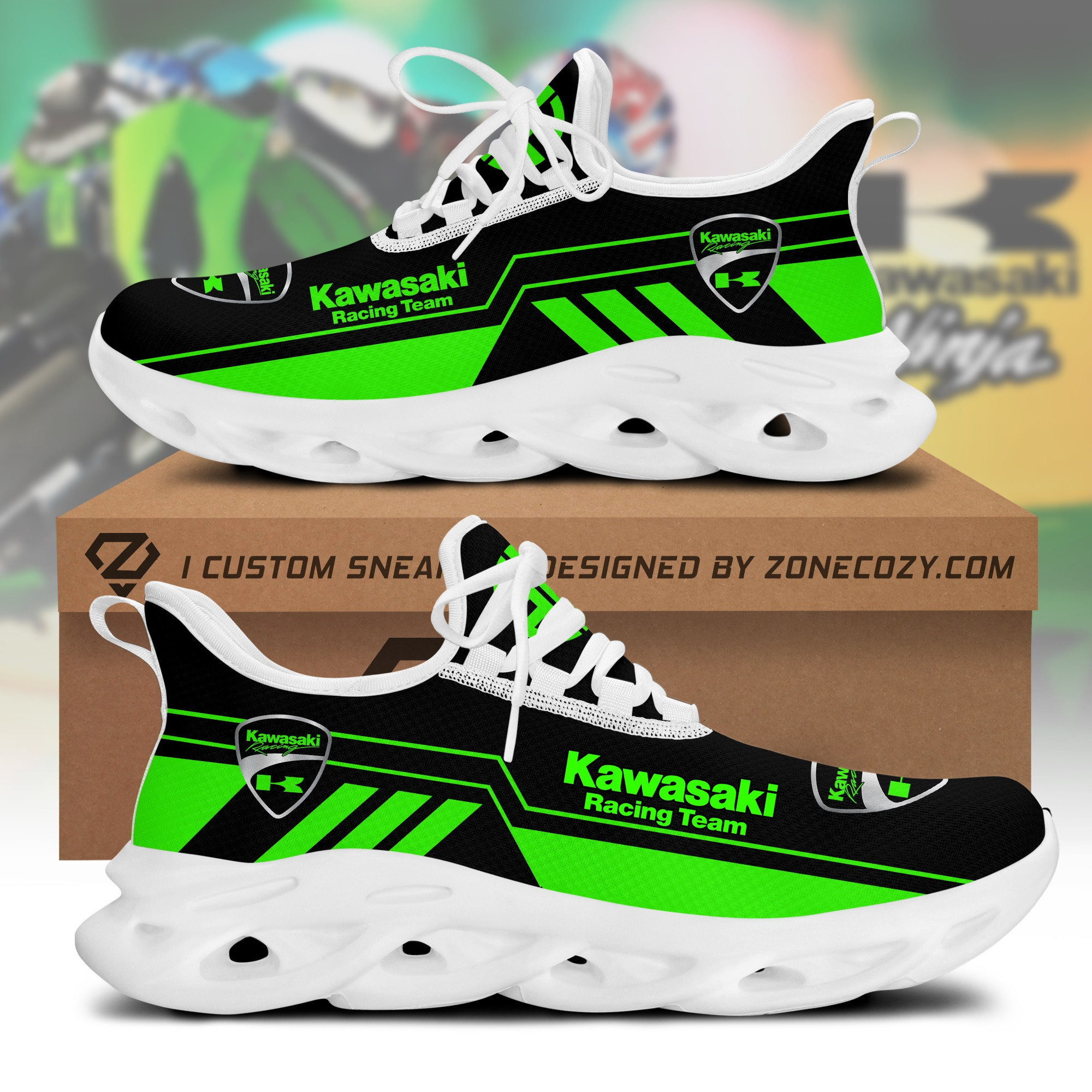 Kawasaki Racing Team Clunky Custom Sneaker Q181201