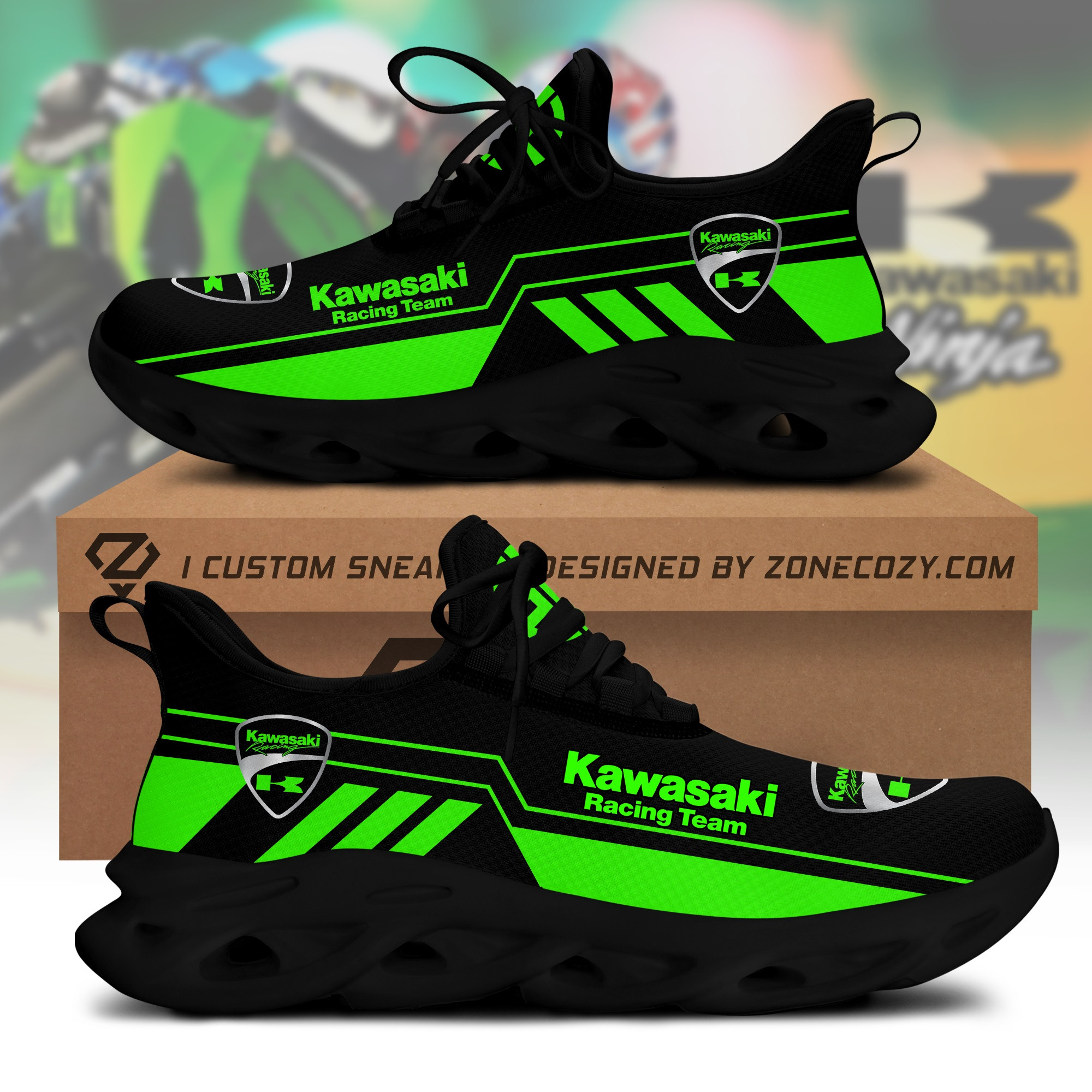 Kawasaki Racing Team Clunky Custom Sneaker Q181201