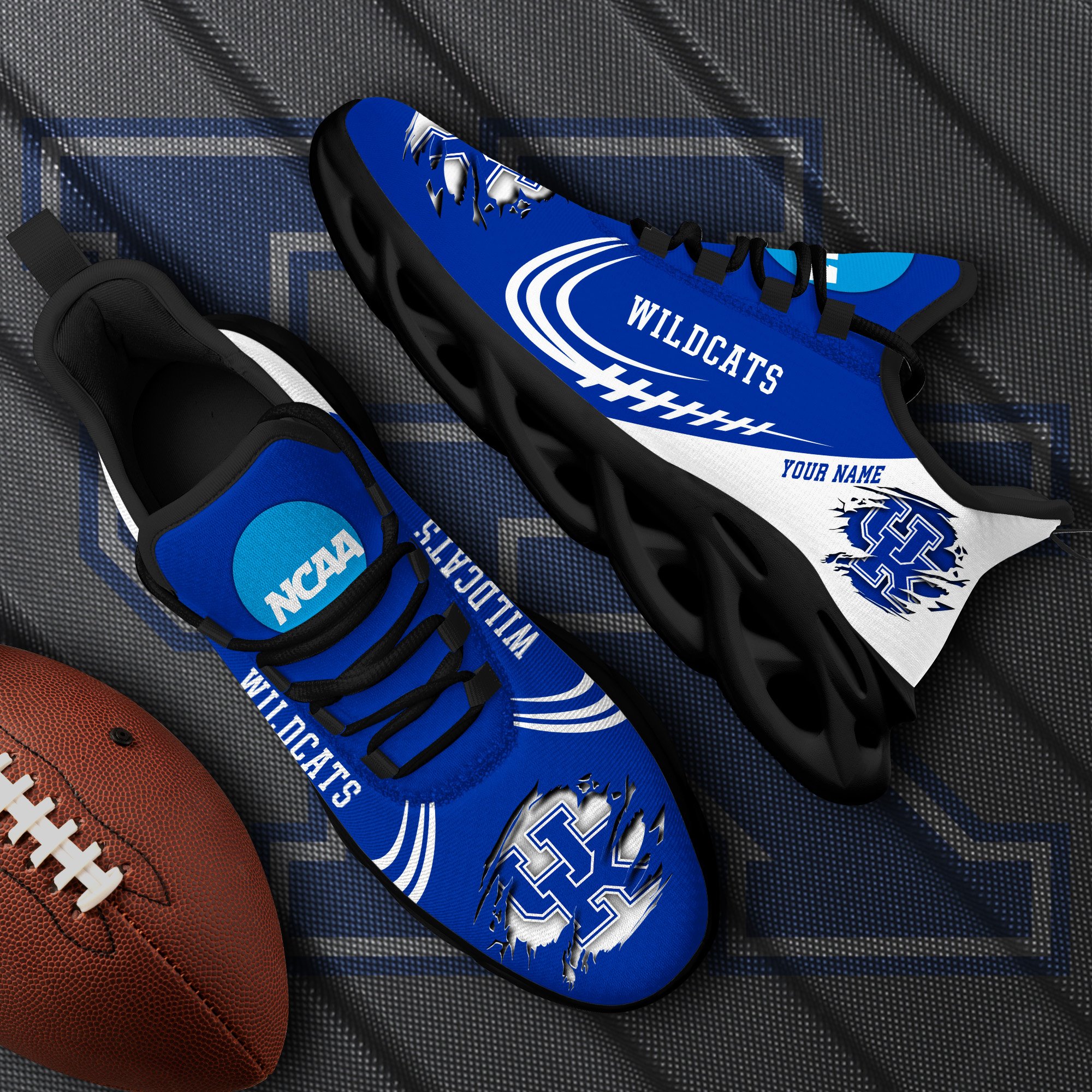 Kentucky Wildcats Black Max Soul Shoes 2025 Versions Custom Name 016