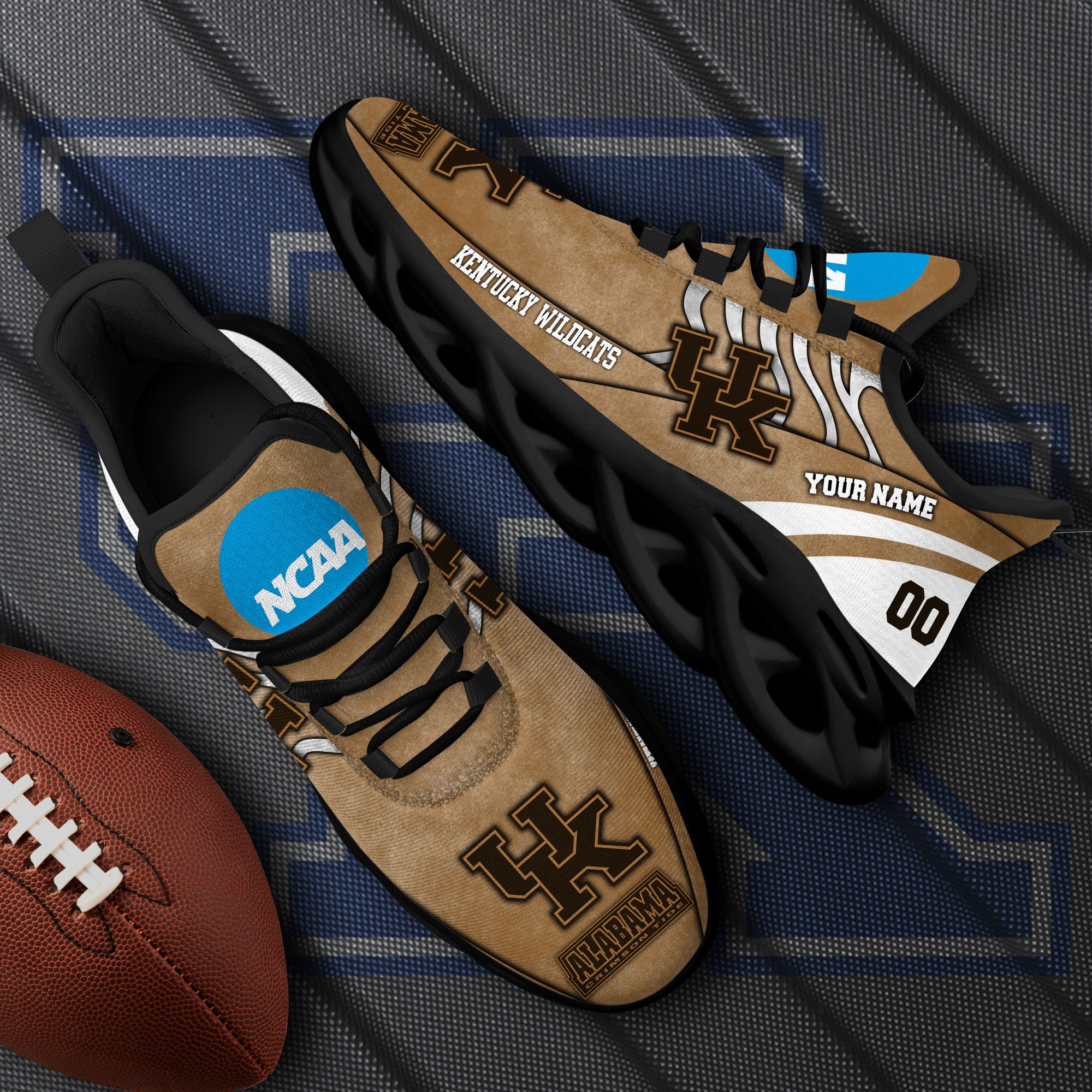 Kentucky Wildcats Black Max Soul Shoes 2025 Versions Custom Your Name And Number 312