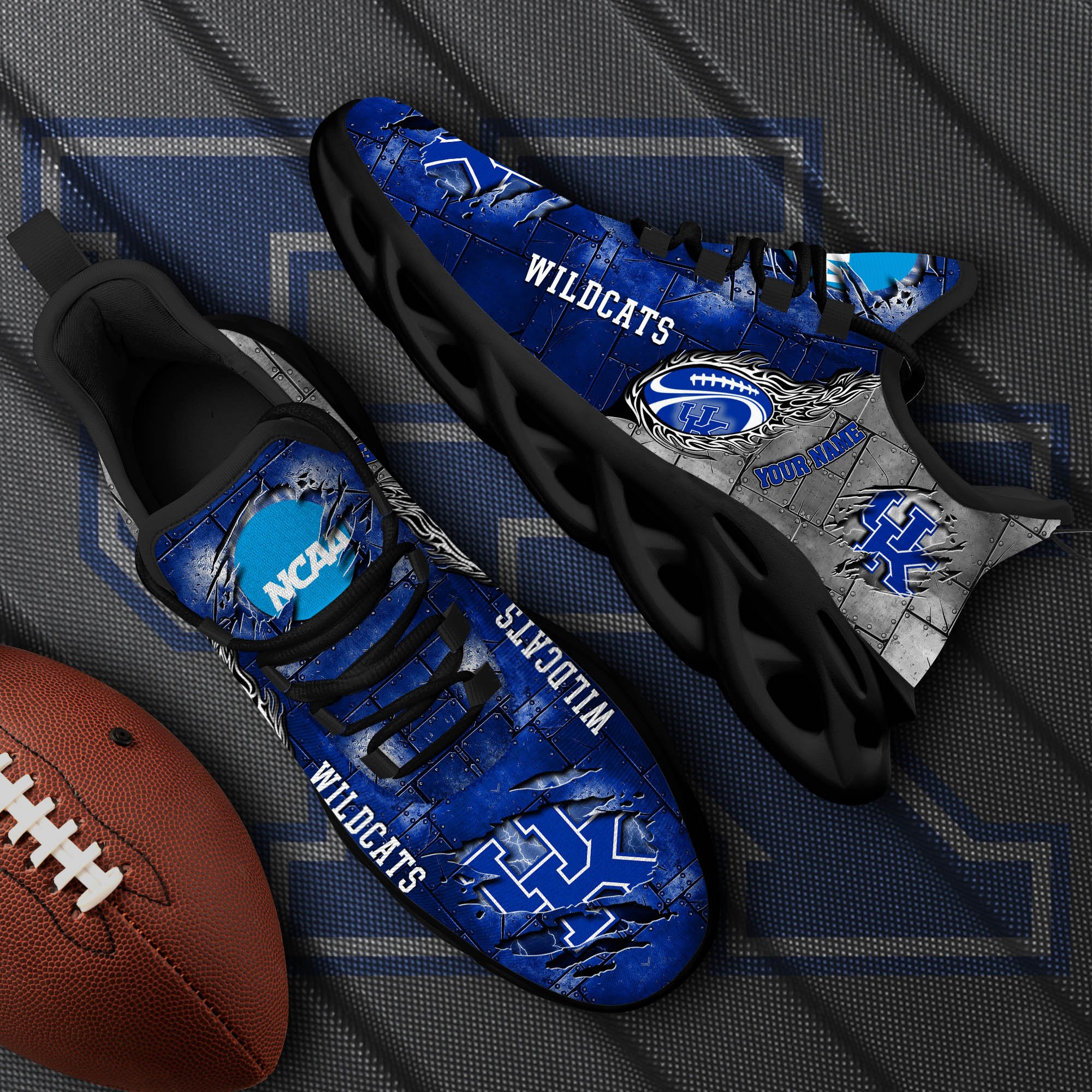 Kentucky Wildcats Black Max Soul Shoes 2025 Versions, White Max Soul Shoes Custom Your Name PH879