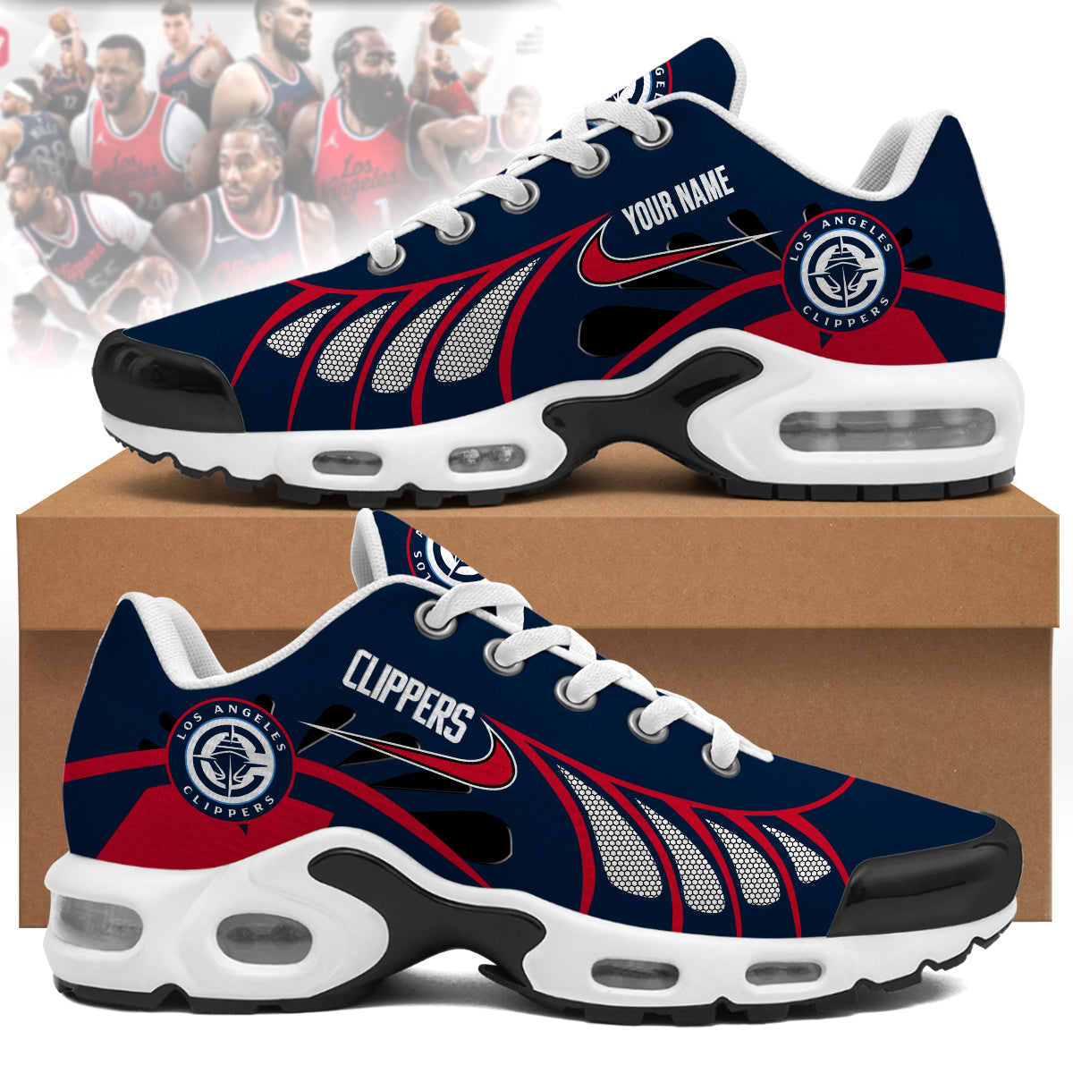 LA Clippers Personalized Air Max Shoes 
