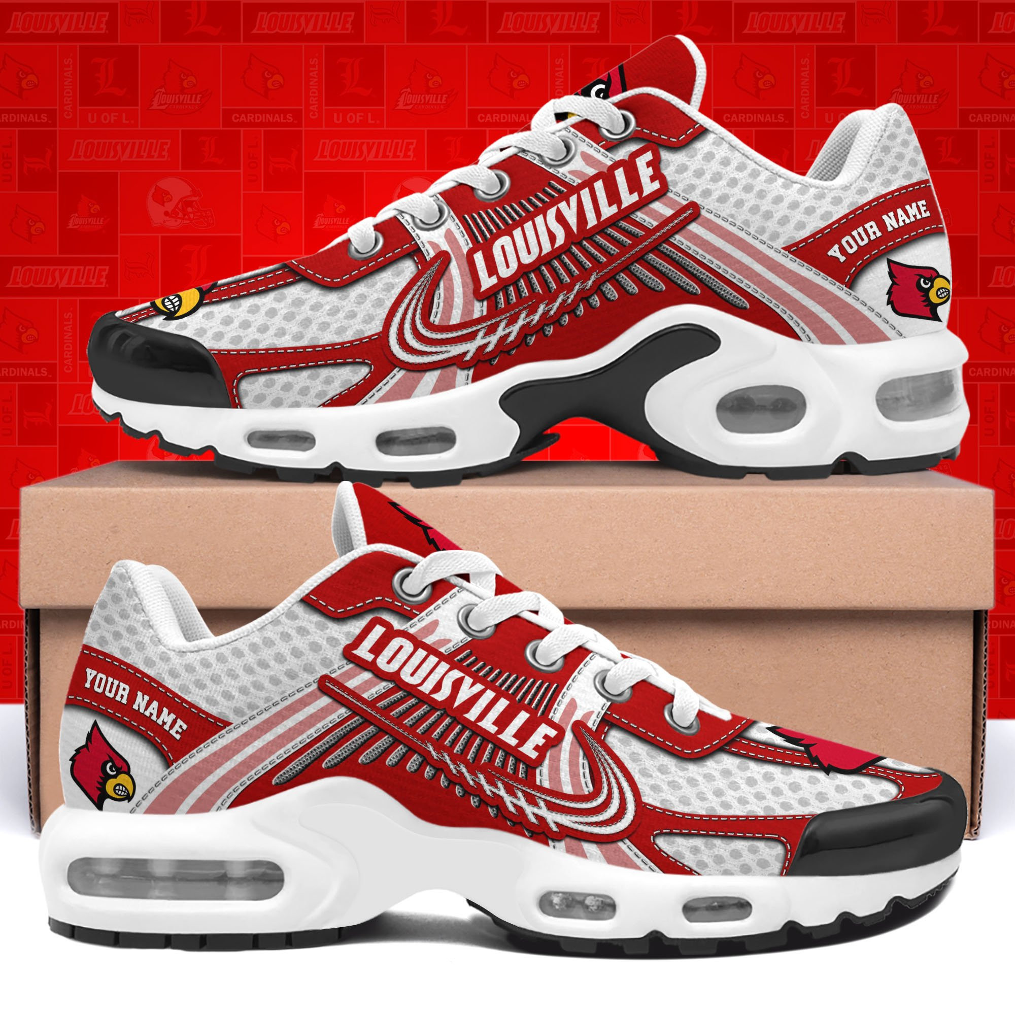 Louisville Cardinals TN Shoes Custom Your Name, Sport Shoes 