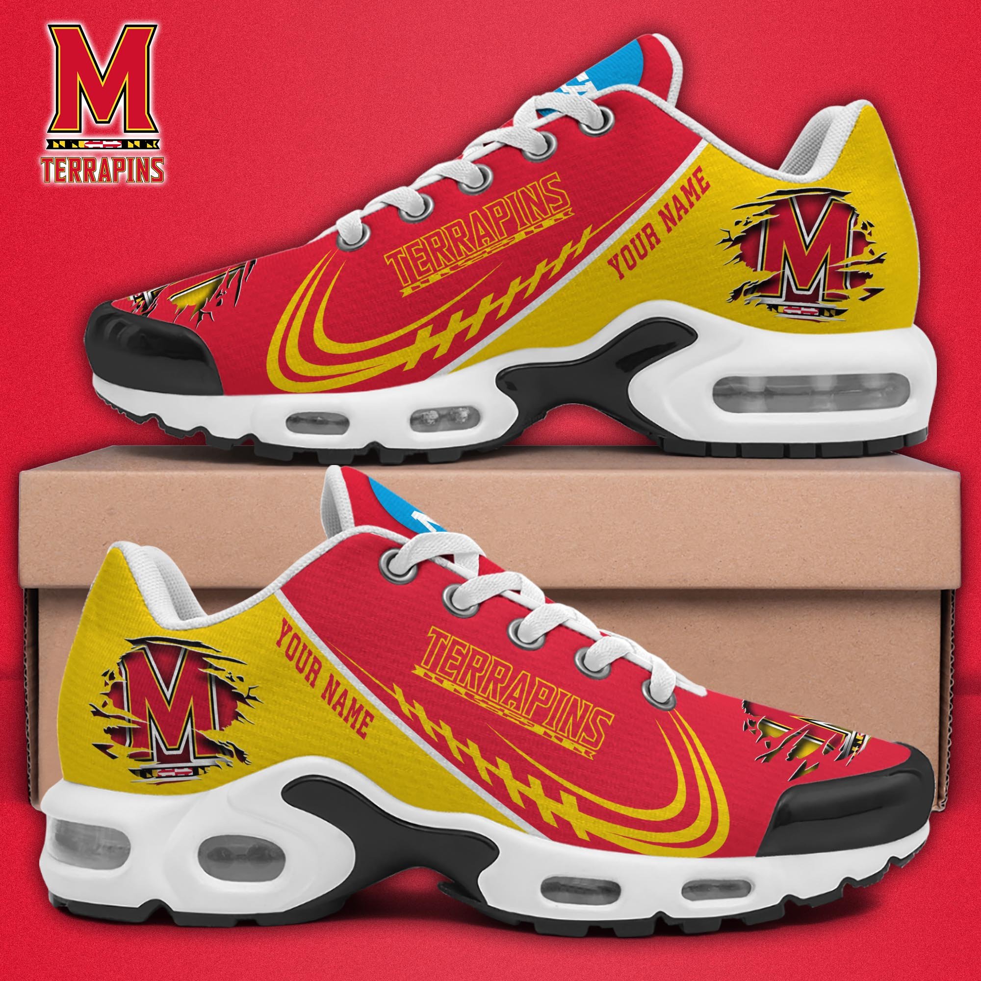 Maryland Terrapins TN Shoes 2025 Version Custom Name 