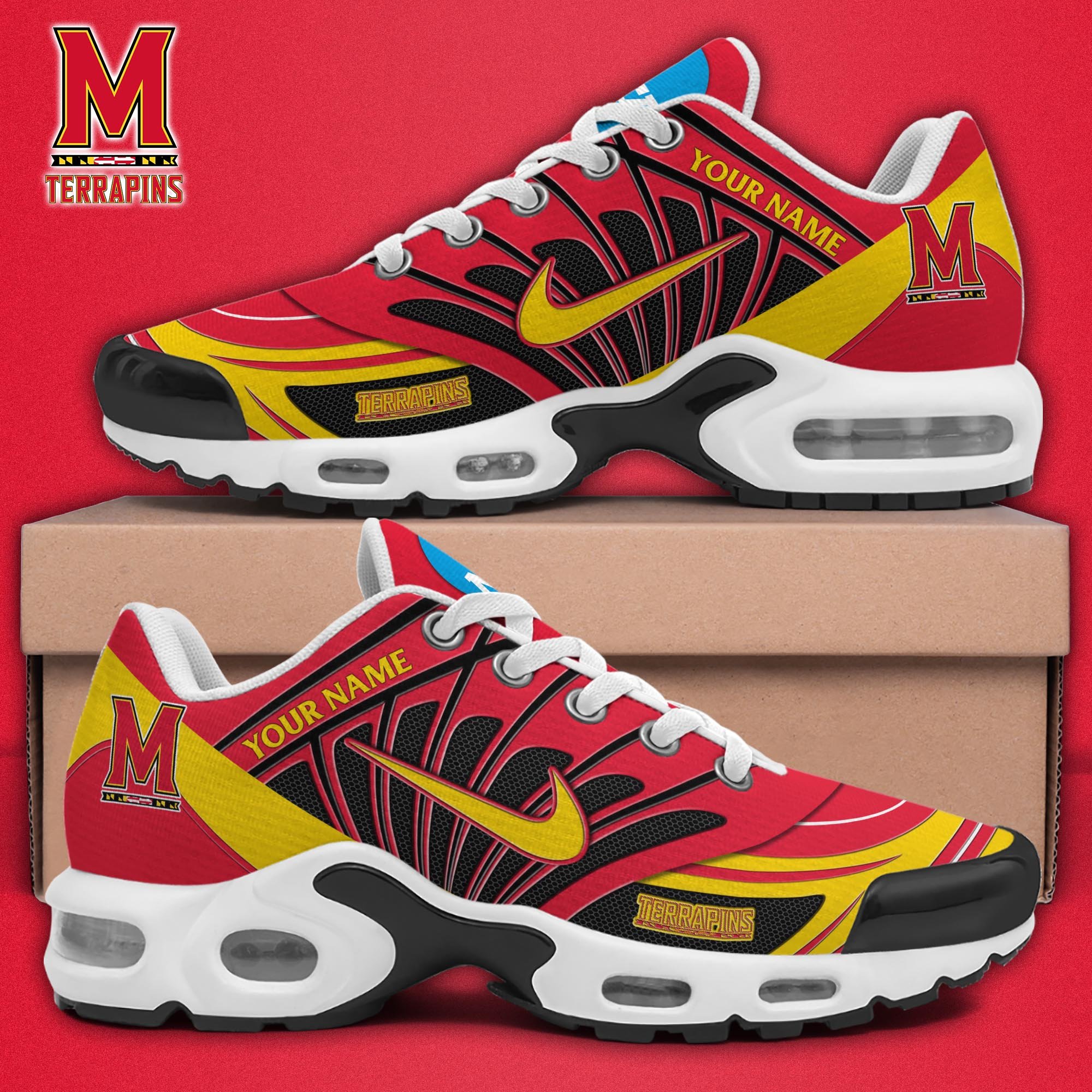 Maryland Terrapins TN Shoes 2025 Version Custom Name 