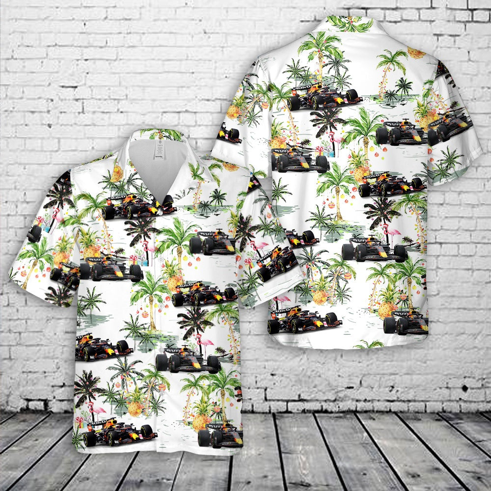 Max Verstappen Formula One F1 Christmas Hawaiian Shirt, Xmas Hawaiian Shirts, Christmas Aloha Shirts
