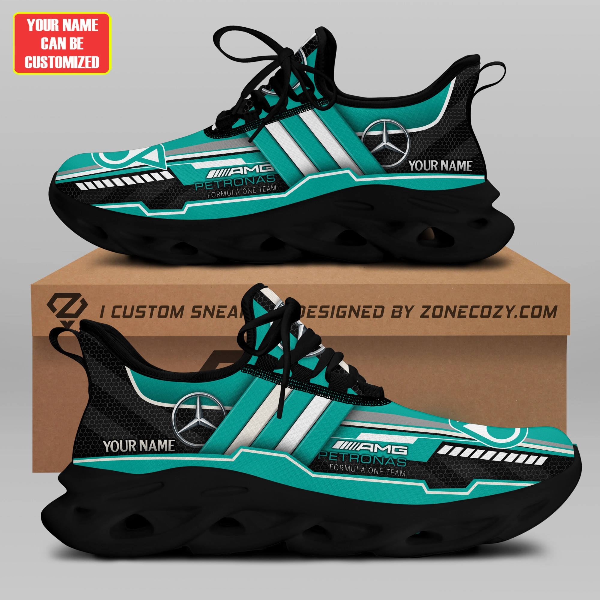 Mercedes AMG Petronas Layer Chunky Custom Sneaker