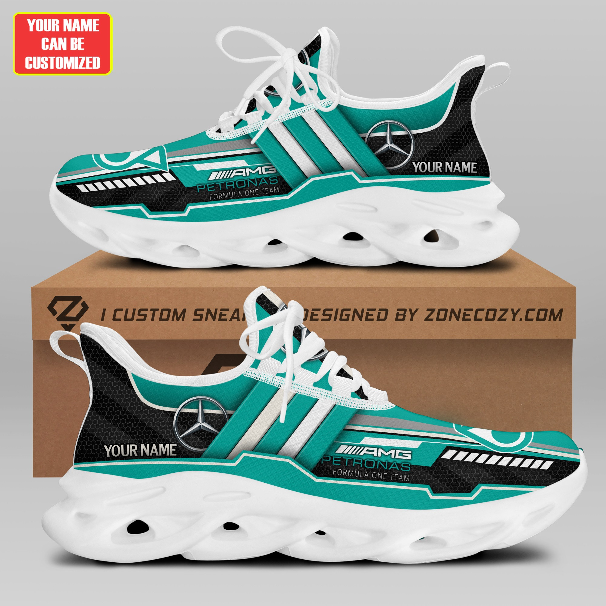Mercedes AMG Petronas Layer Chunky Custom Sneaker