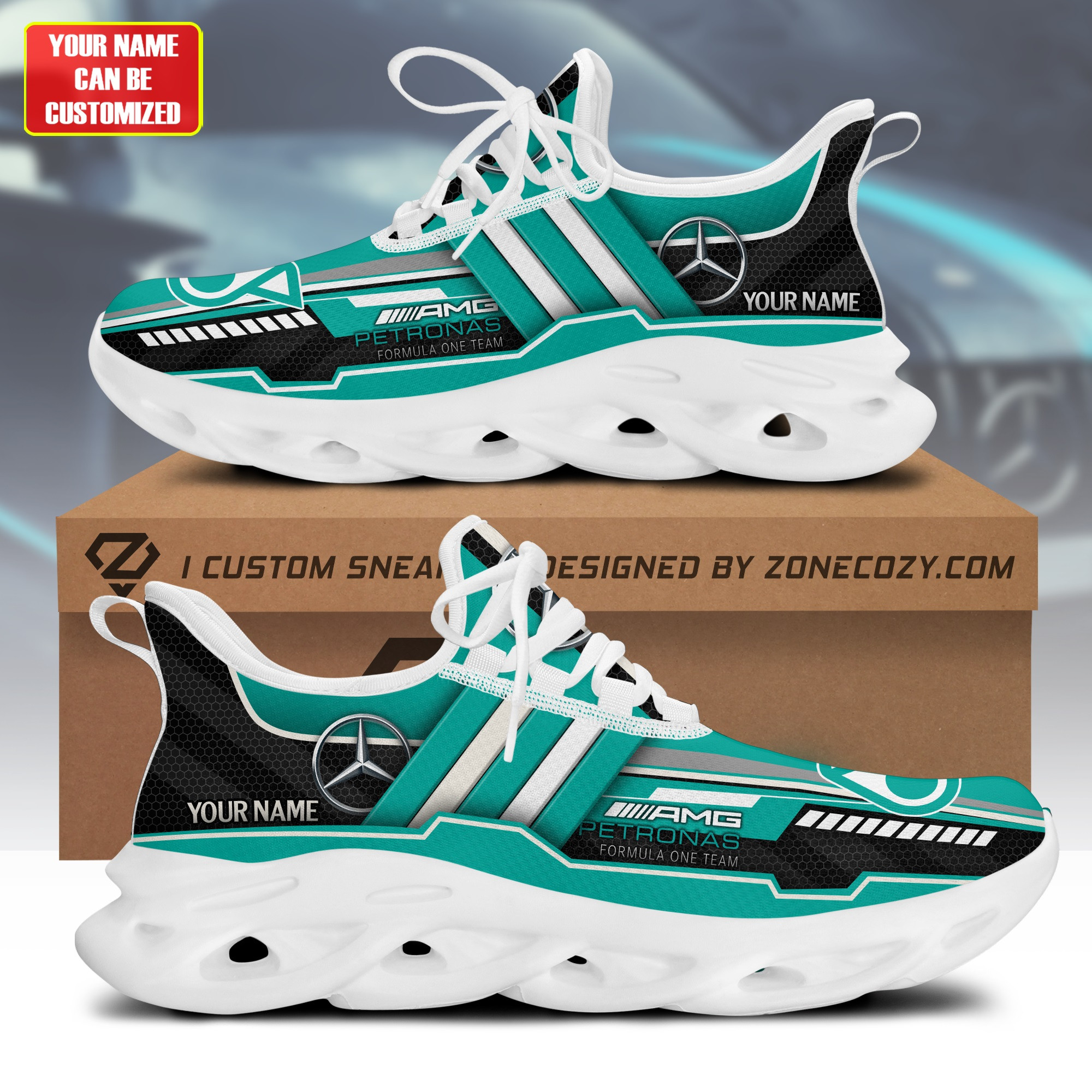 Mercedes AMG Petronas Layer Chunky Custom Sneaker
