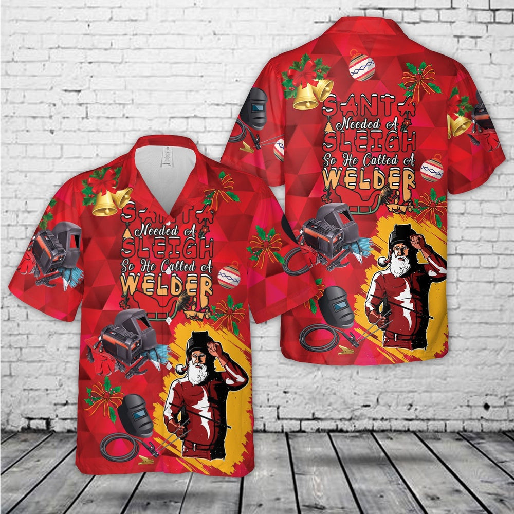 Merry Weldmas Christmas Hawaiian Shirt, Xmas Hawaiian Shirts, Christmas Aloha Shirts