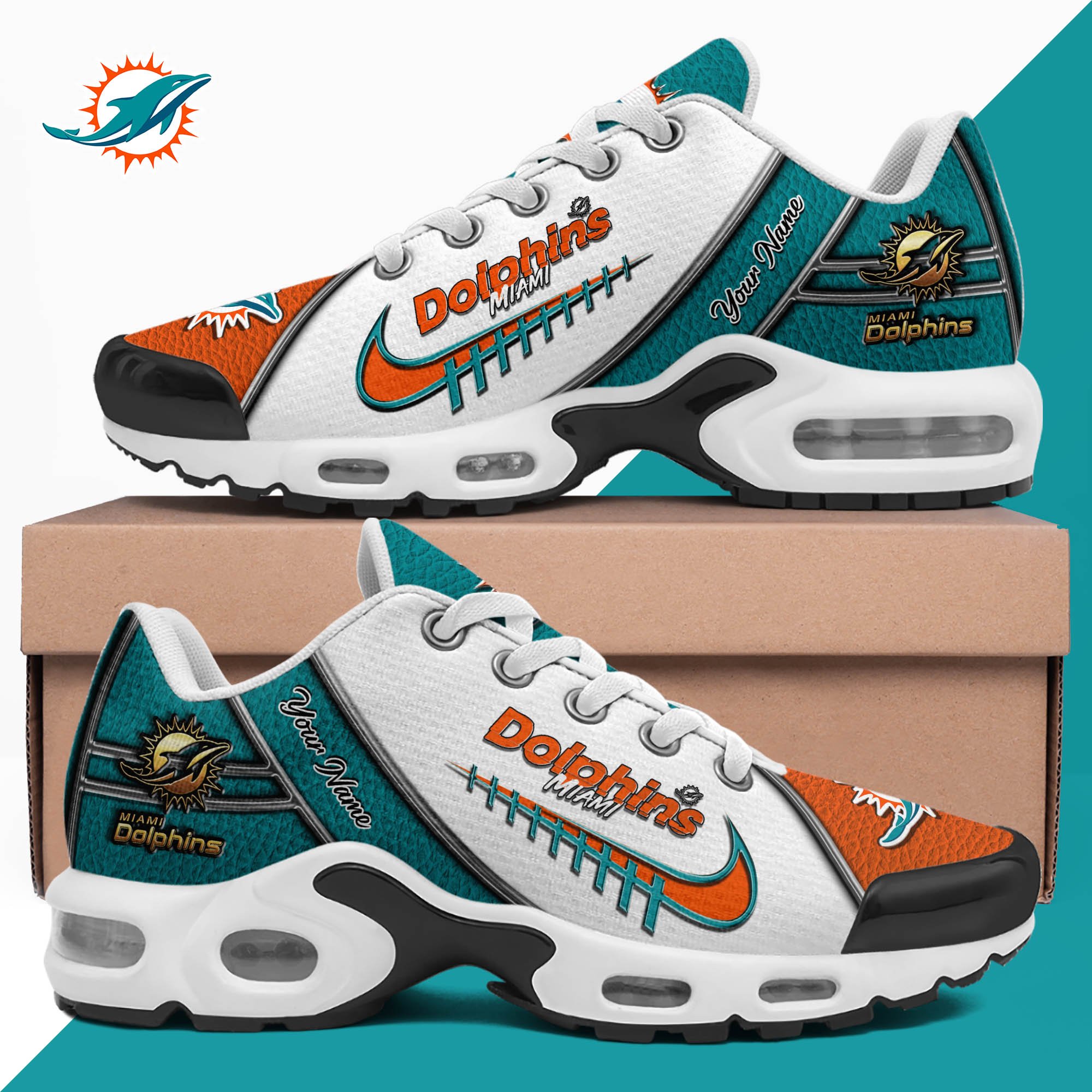 Miami Dolphins TN Shoes 2025 Version Custom Your Name, Football Team Shoes 516