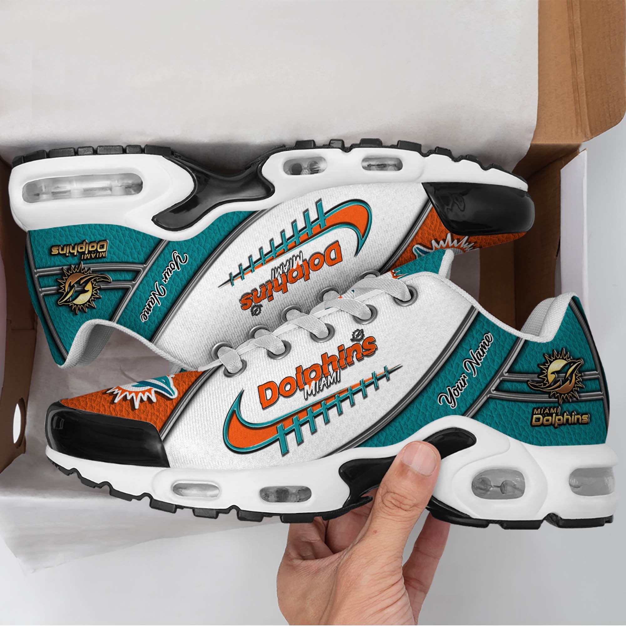 Miami Dolphins TN Shoes 2025 Version Custom Your Name, Football Team Shoes 516