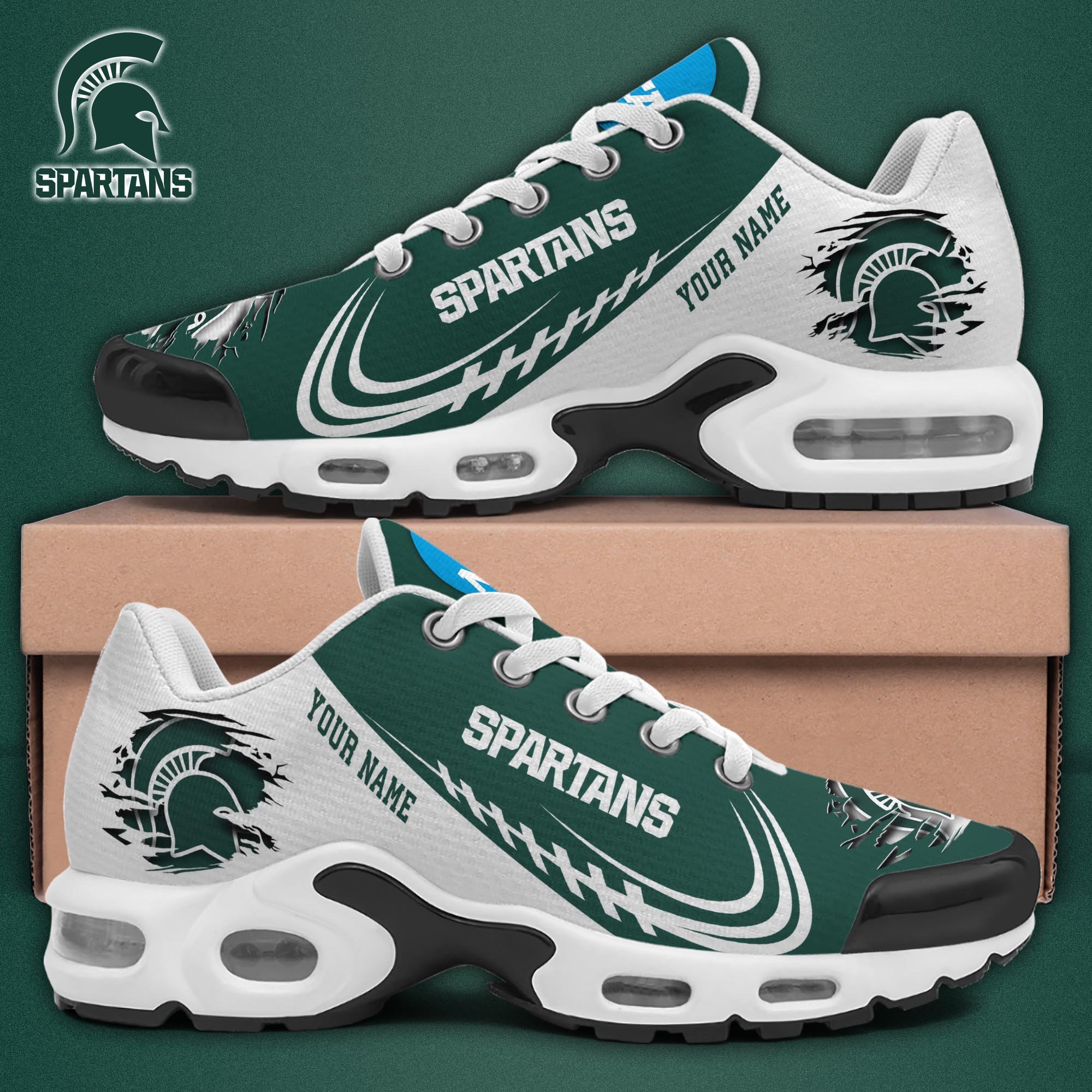 Michigan State Spartans TN Shoes 2025 Version Custom Name 