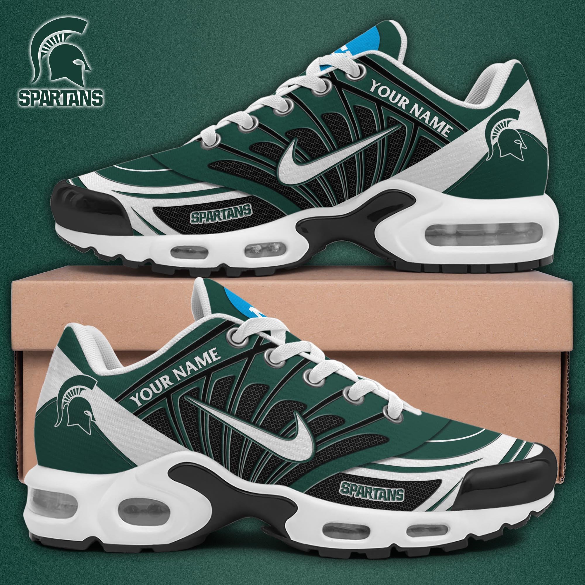 Michigan State Spartans TN Shoes 2025 Version Custom Name 