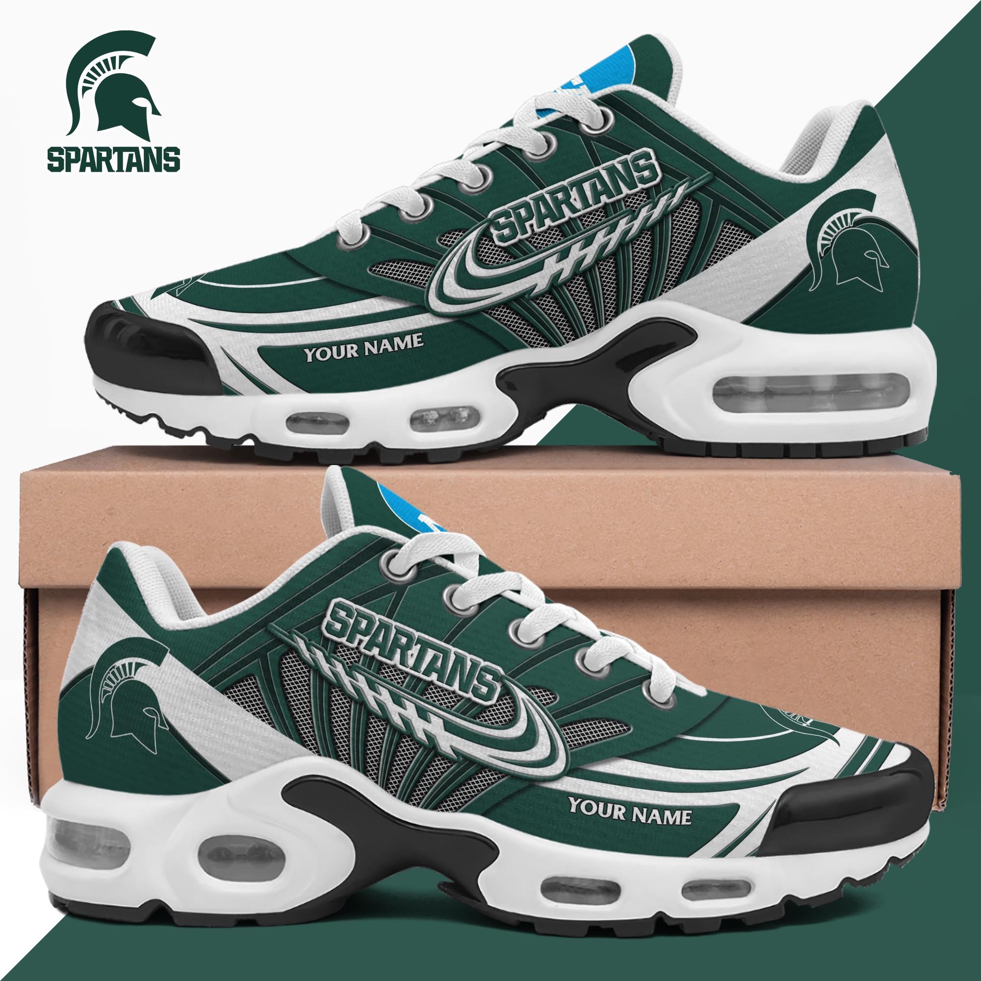 Michigan State Spartans TN Shoes 2025 Version Custom Your Name 