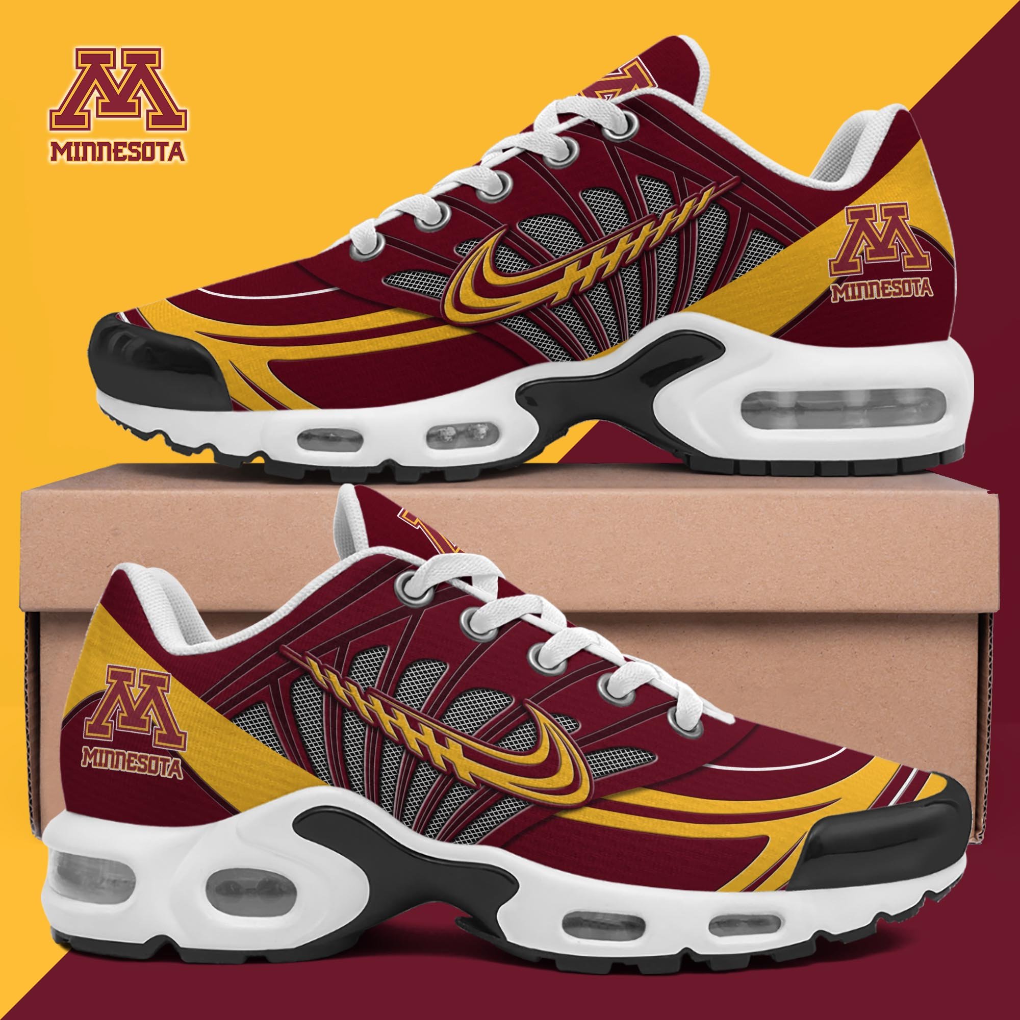 Minnesota Golden Gophers TN Shoes 2025 Version Custom Name 135