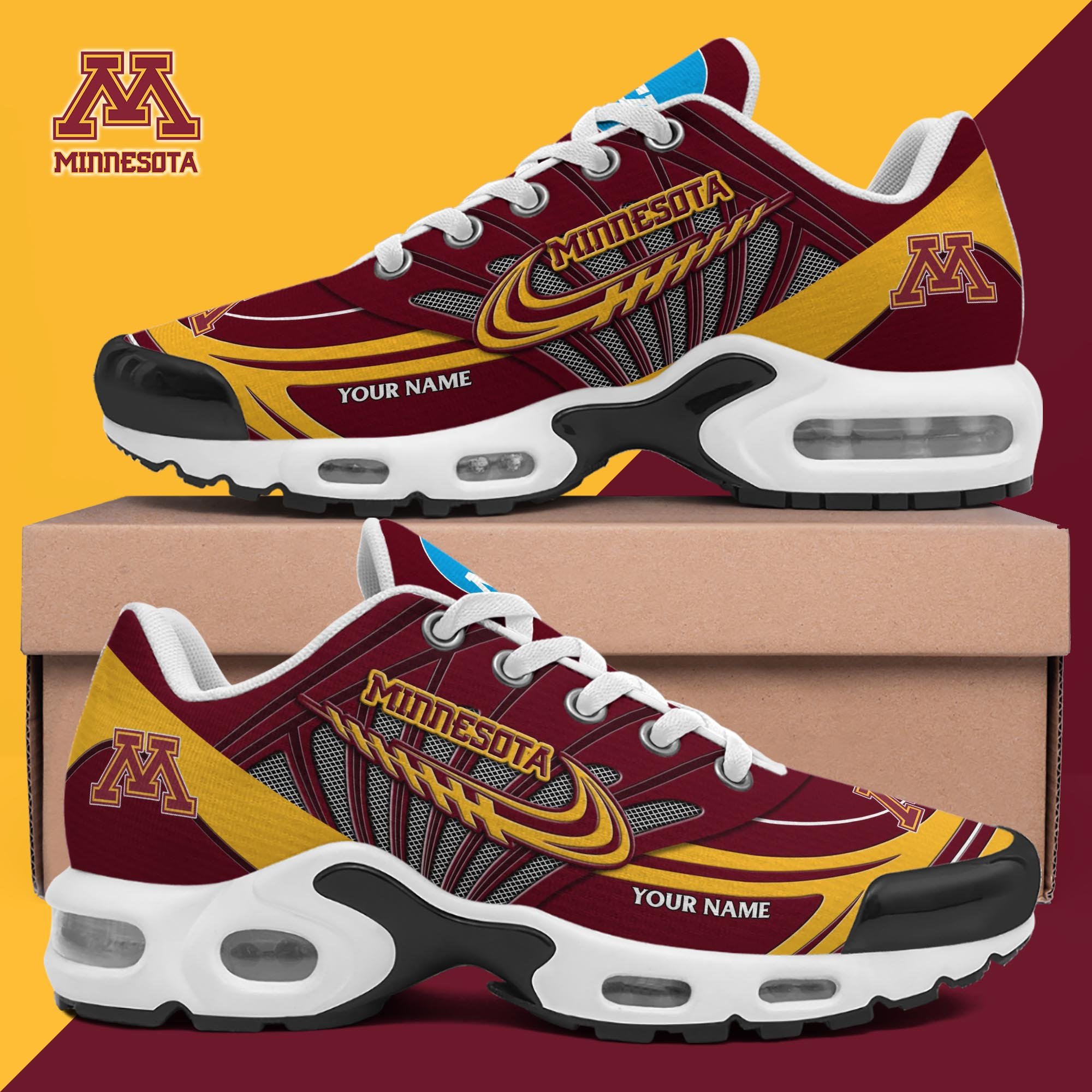 Minnesota Golden Gophers TN Shoes 2025 Version Custom Your Name 594