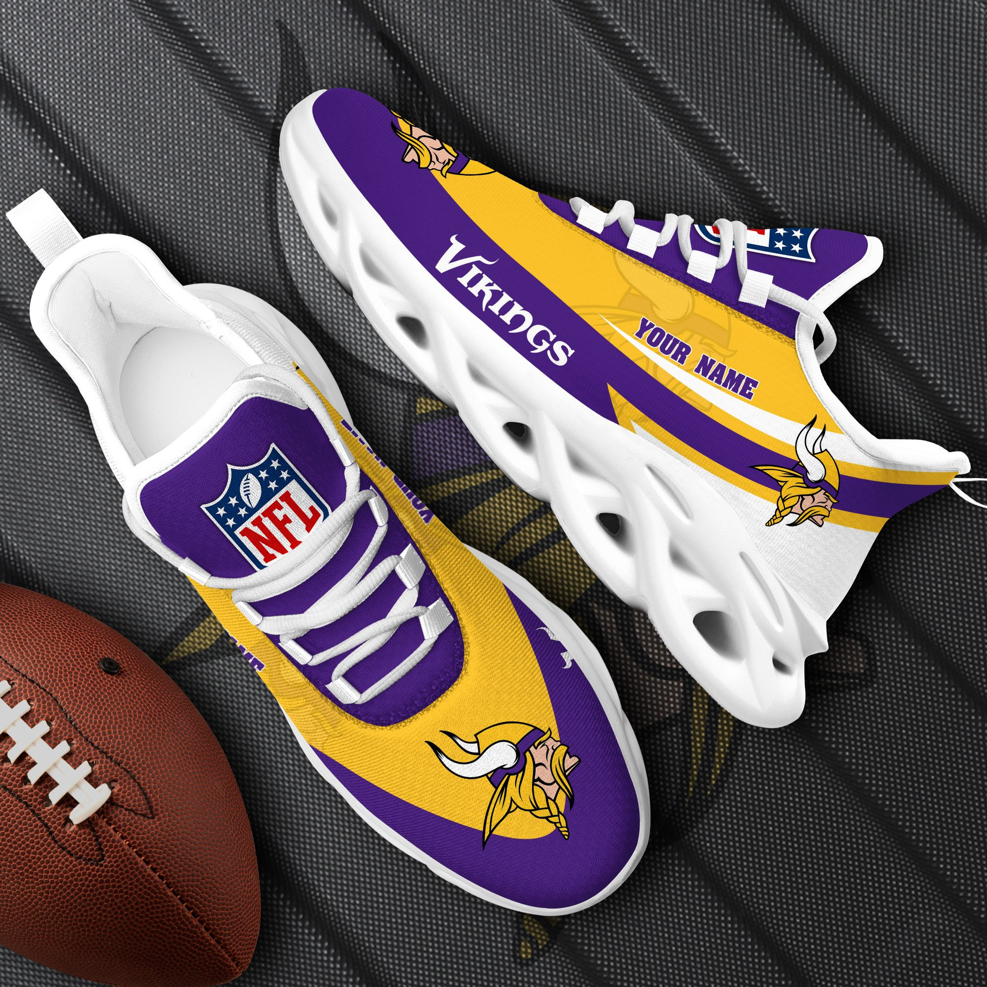 Minnesota Vikings White Max Soul Shoes 2025 Versions Custom Your Name, Sports Gift For Fan, Sport Gifts PH410