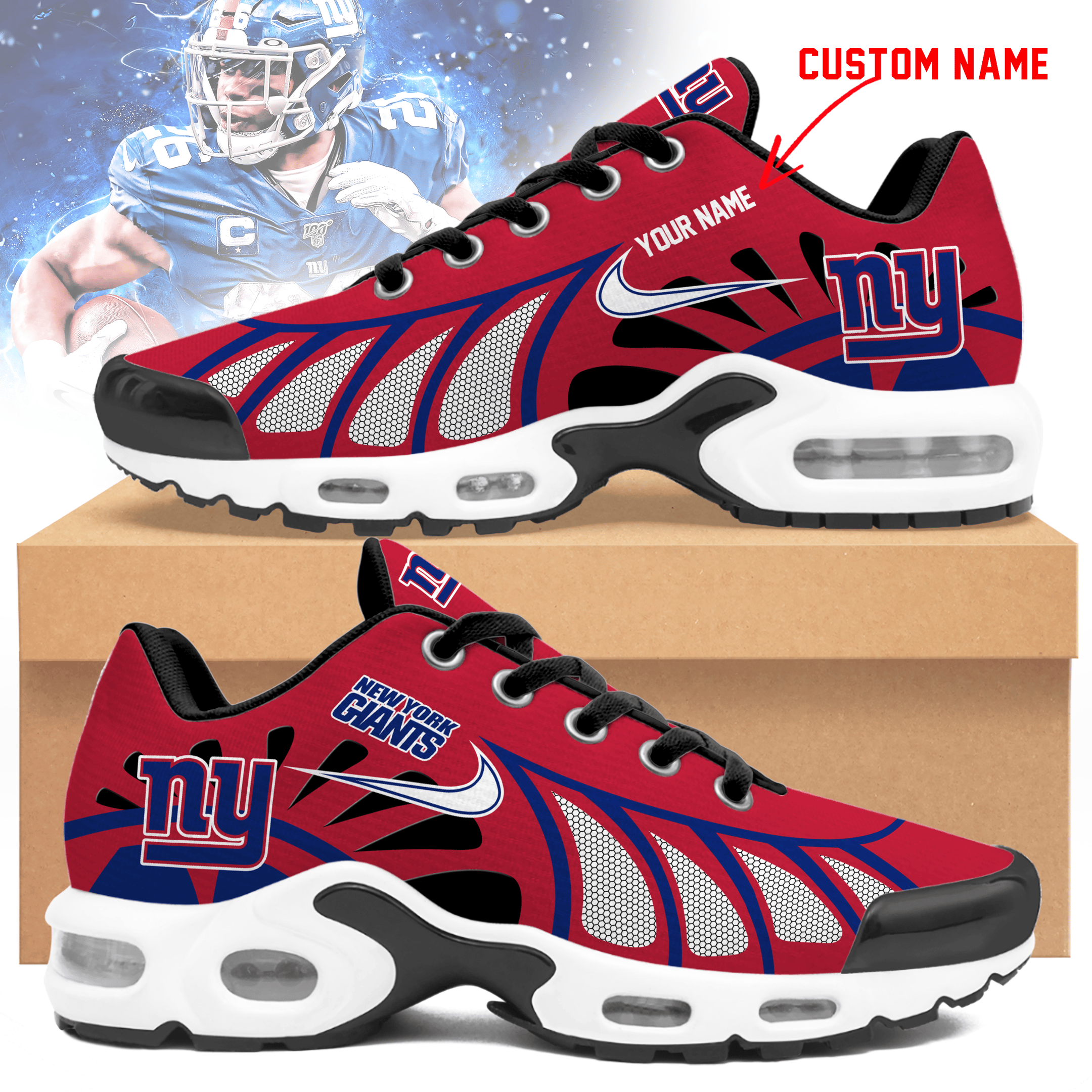 New York Giants  Personalized Air Max Shoes TD 050625