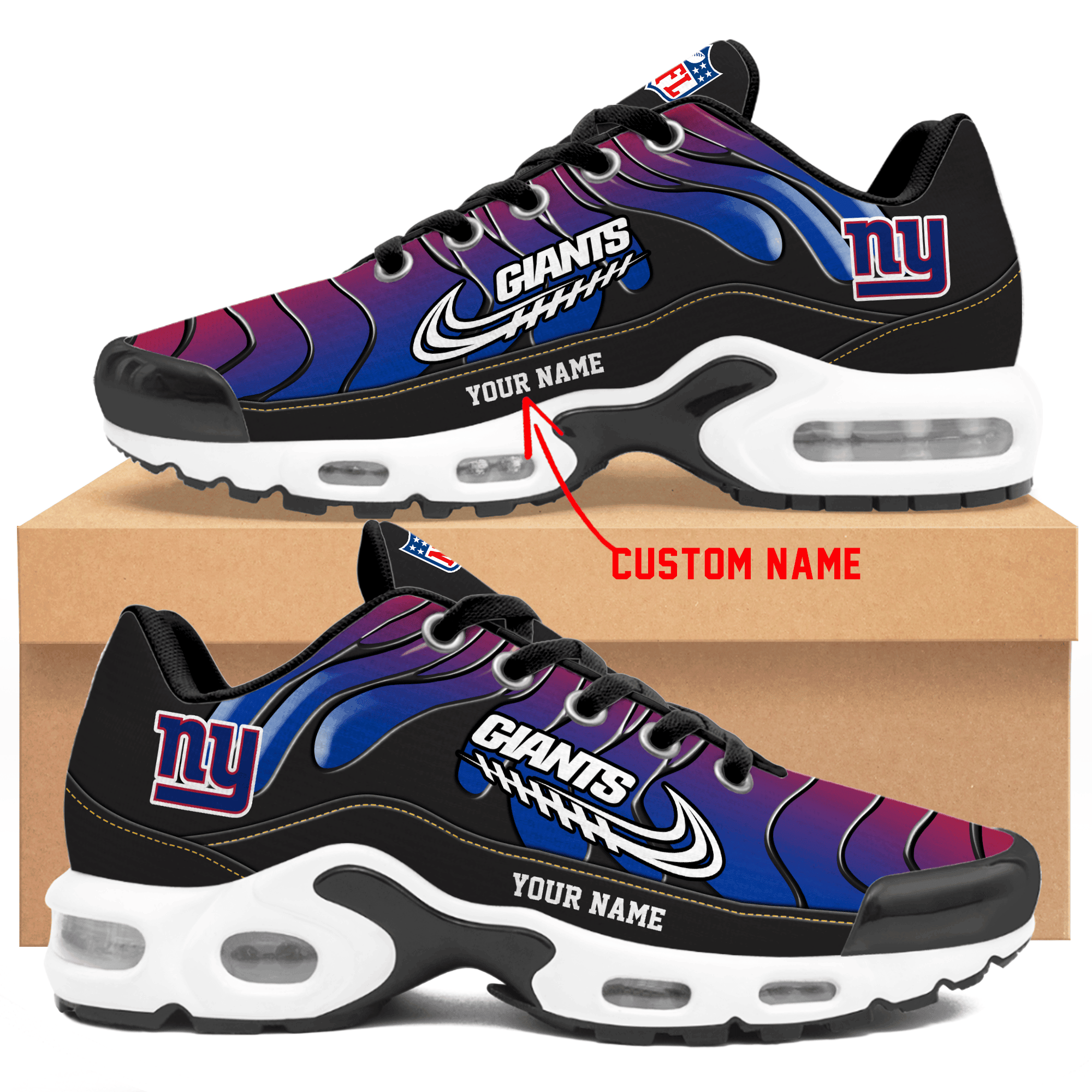 New York Giants  Personalized Air Max Shoes TD