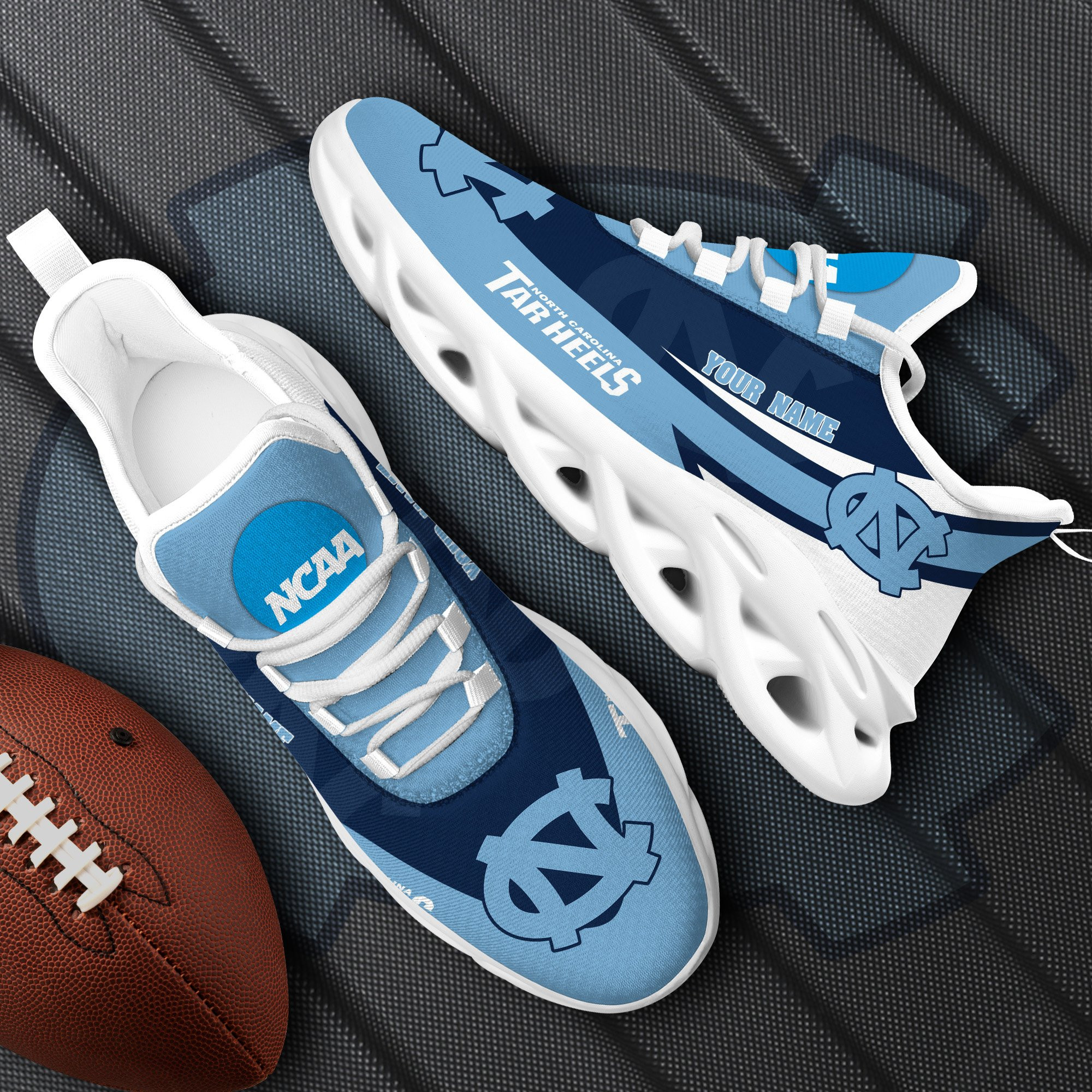 North Carolina Tar Heels White Max Soul Shoes 2025 Versions Custom Your Name, Sports Gift For Fan PH019