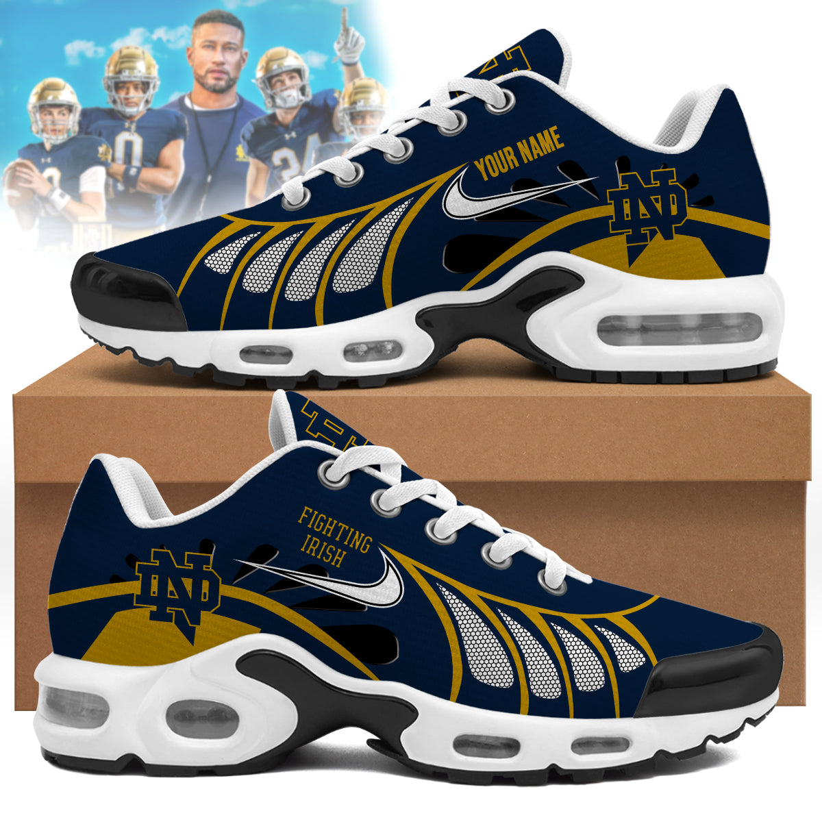 Notre Dame Fighting Irish  Personalized Air Max Shoes 