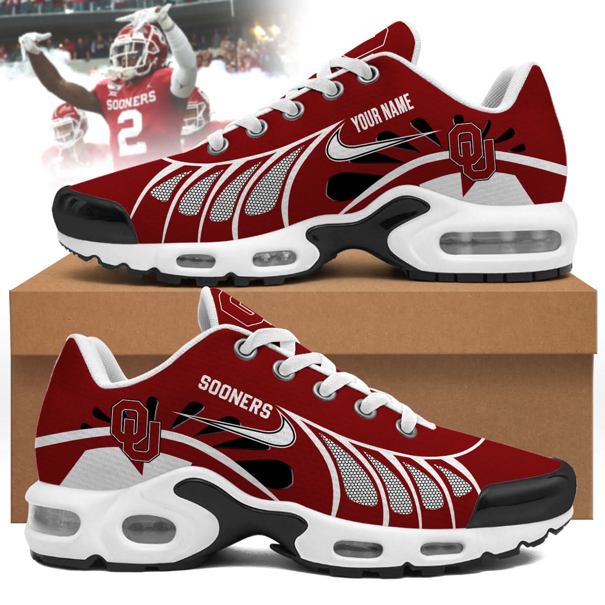 Oklahoma Sooners  Personalized Air Max Shoes 