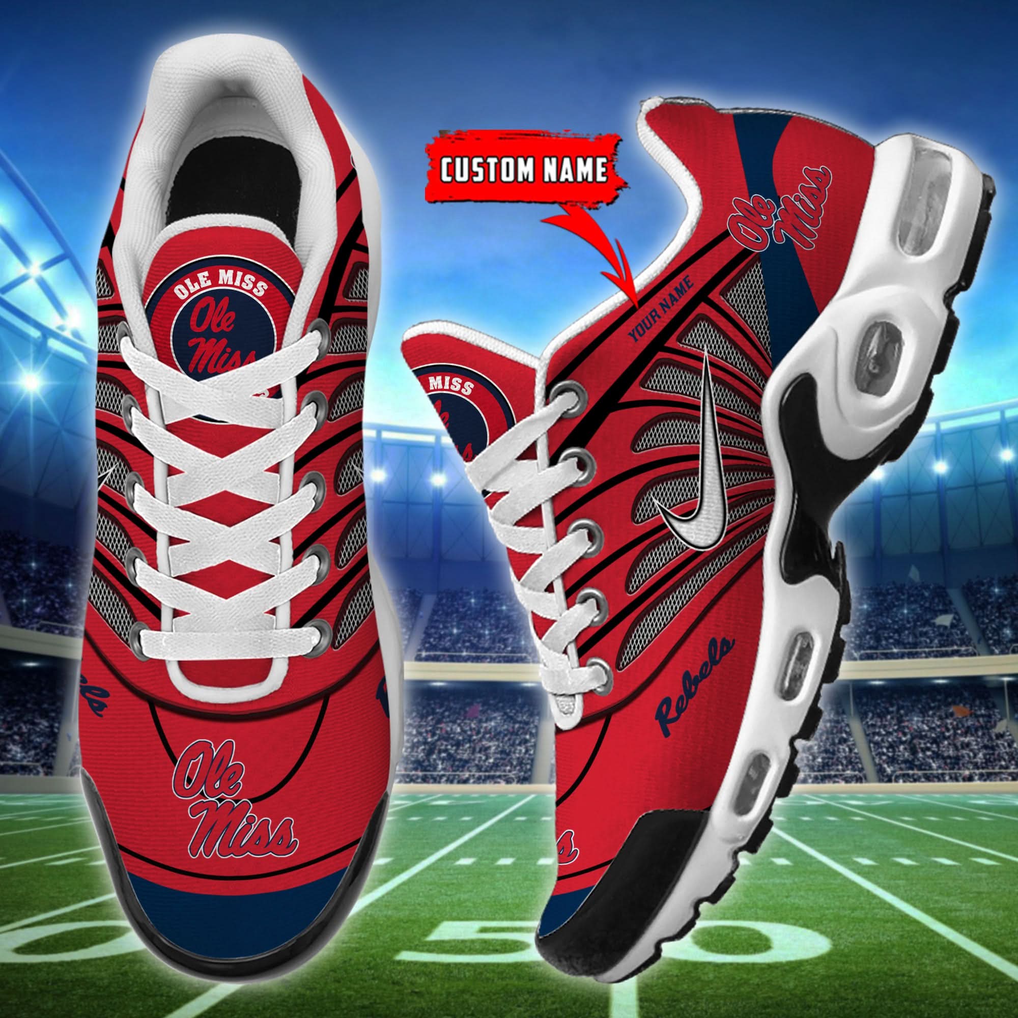 Ole Miss Rebels  Air Max Plus Shoes - Limited