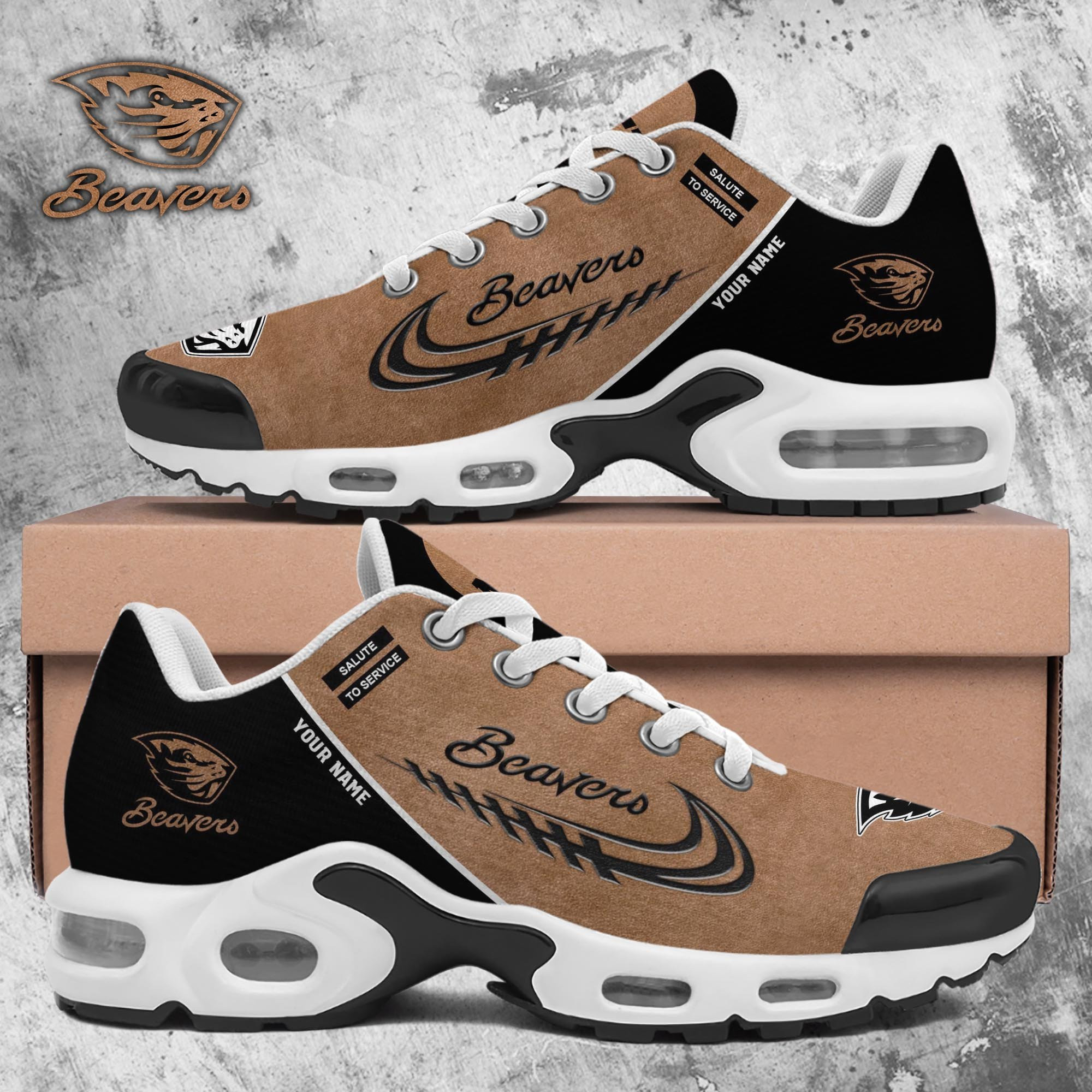 Oregon State Beavers TN Shoes 2025 Version Custom Name, Shoes For Football Fans, Fan Gifts PH637
