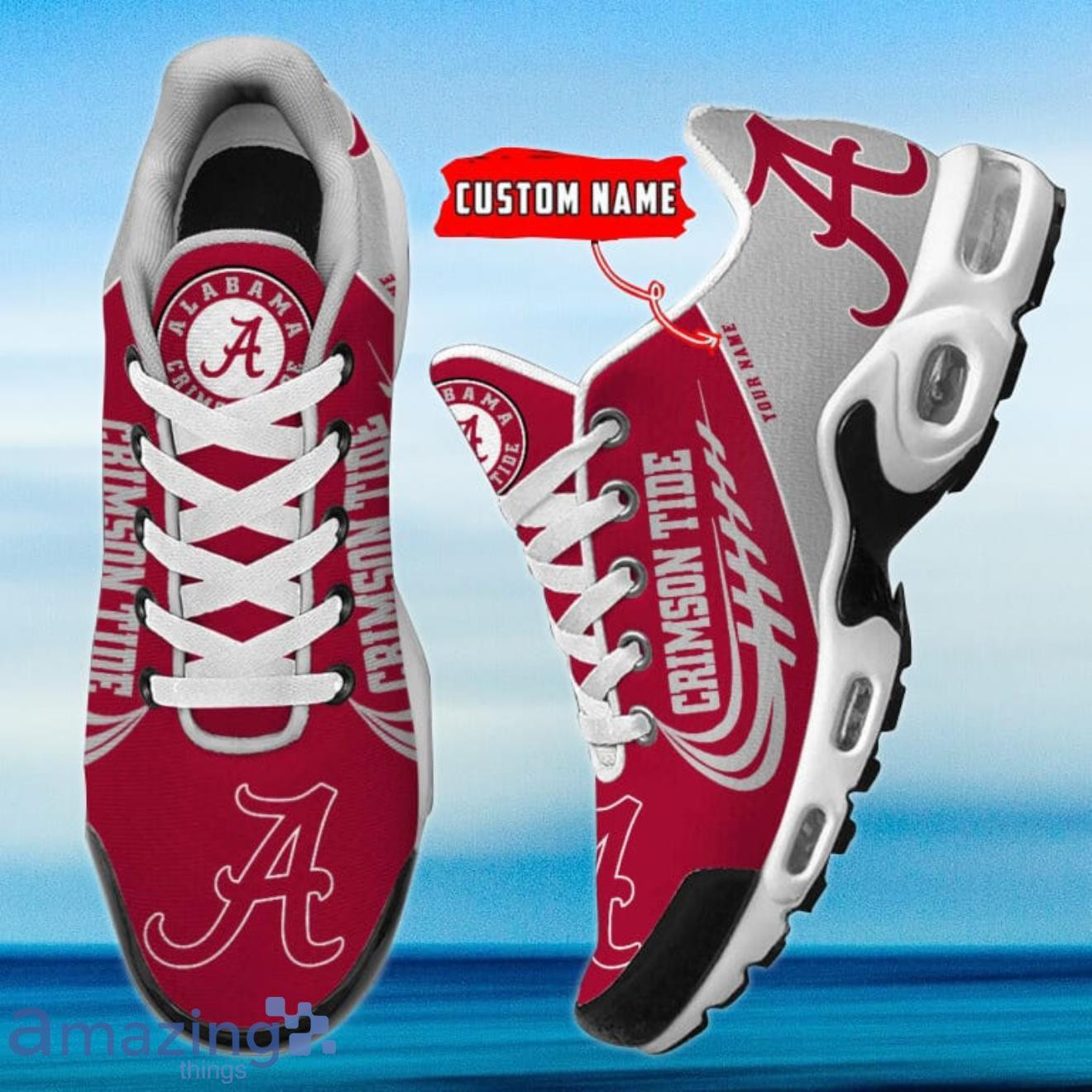 Personalized Alabama Crimson Tide Team Logo And Color TN Air Max Shoes Air Cushion Sneakers